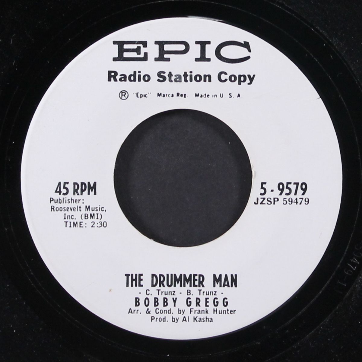 walk on / the drummer man by BOBBY GREGG