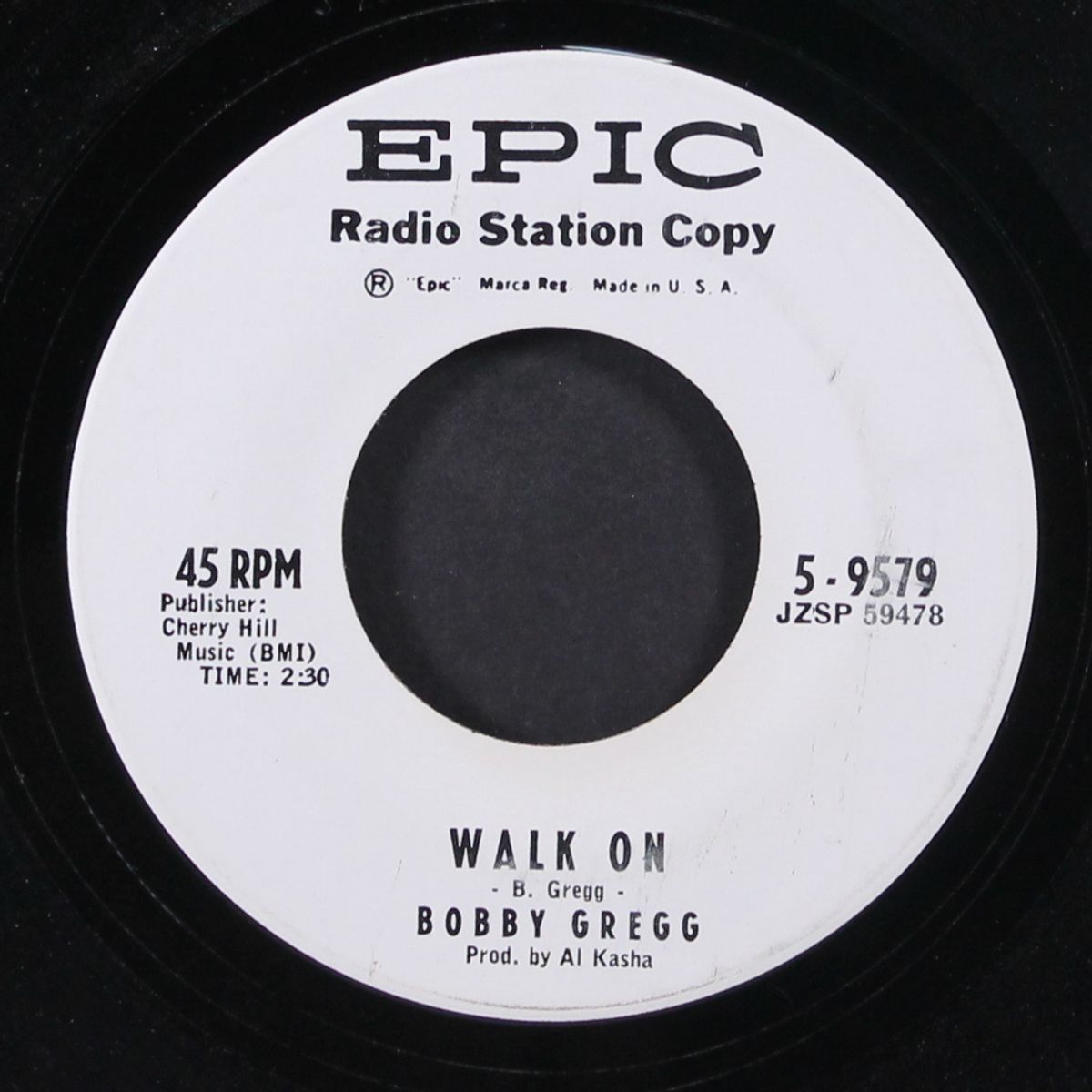 walk on / the drummer man by BOBBY GREGG