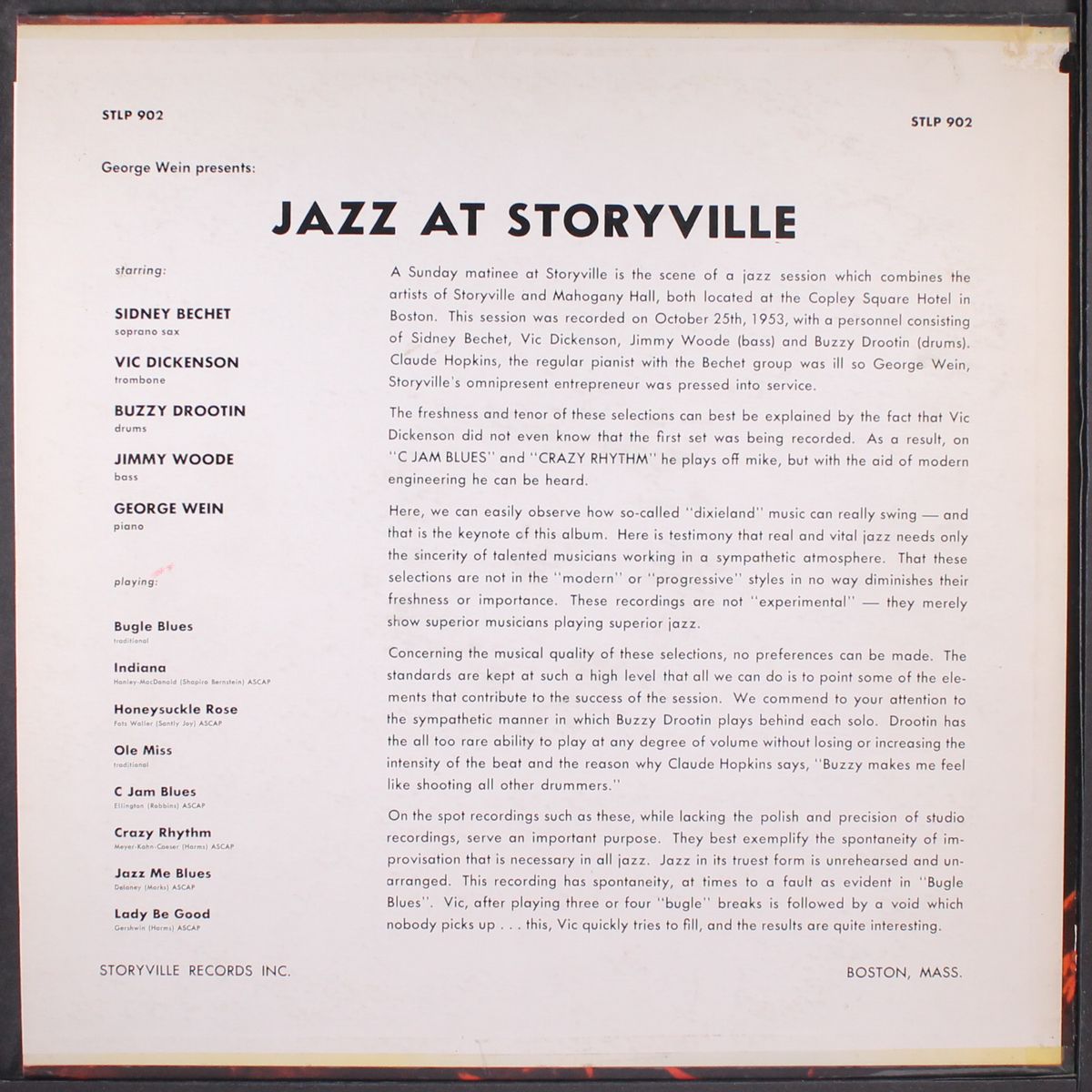at storyville by SIDNEY BECHET