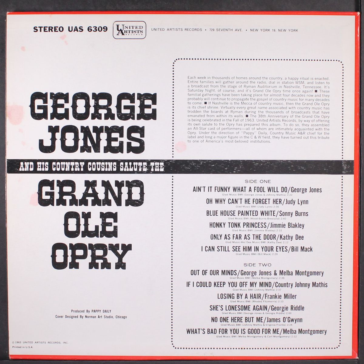 salutes the grand ole opry by GEORGE JONES