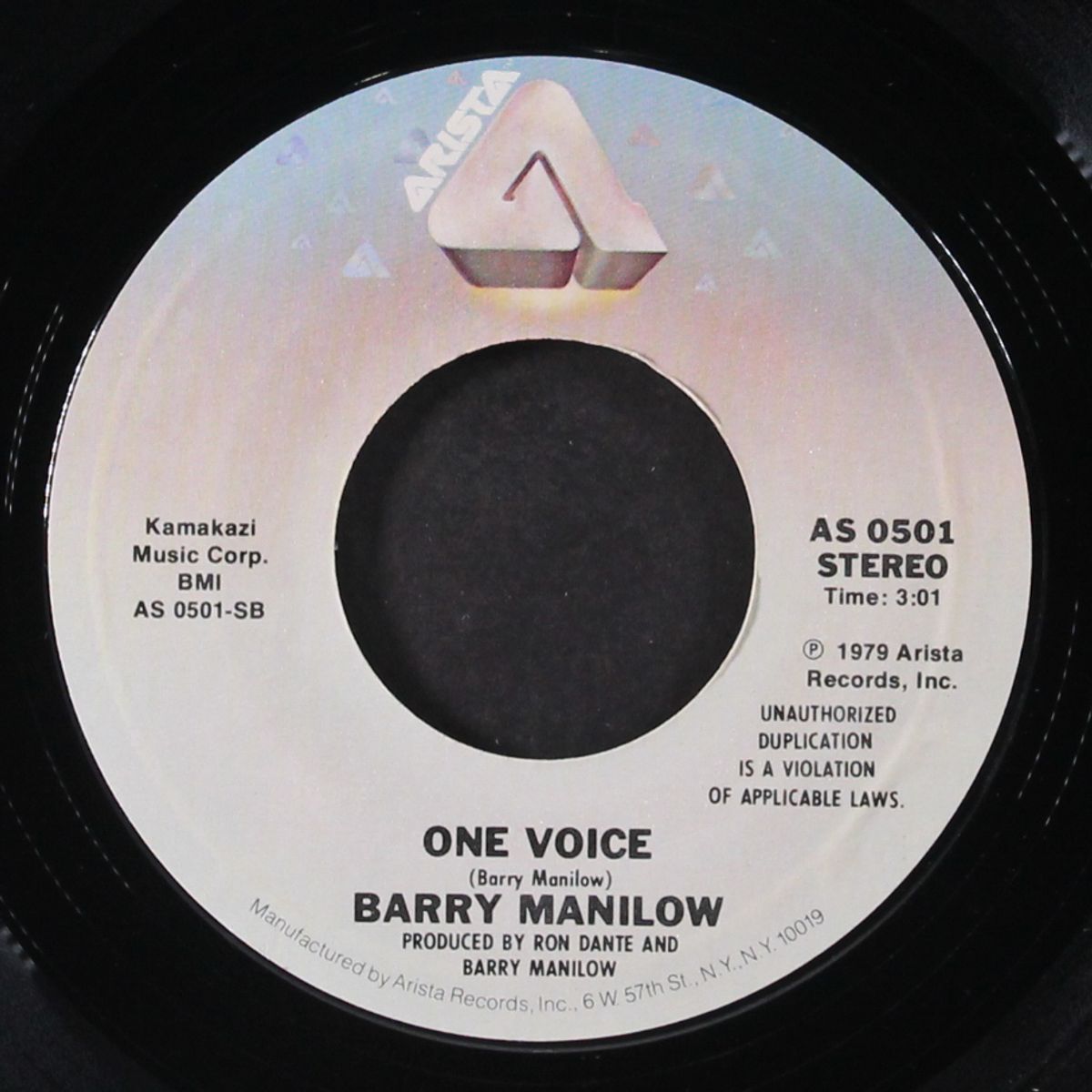 i don't want to walk without you / one voice by BARRY MANILOW