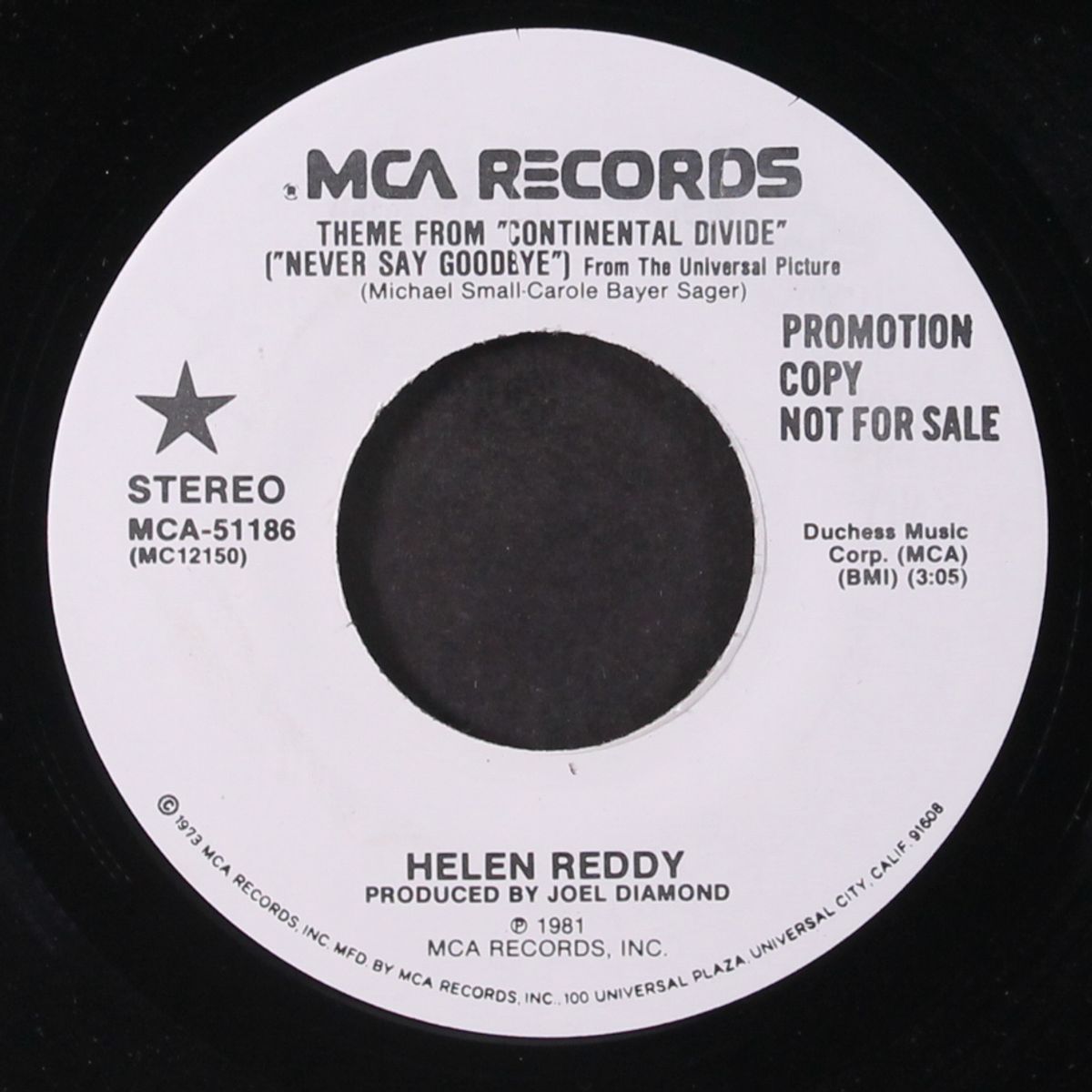 theme from "continental divide" / same by HELEN REDDY