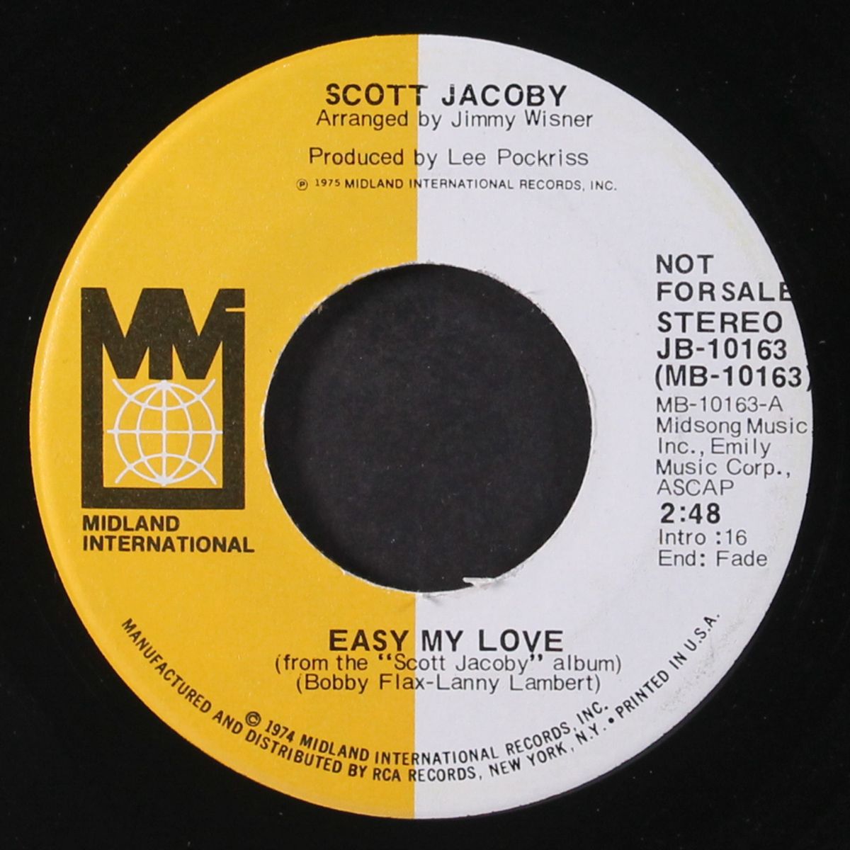 mr. pilot take me home / easy my love by SCOTT JACOBY