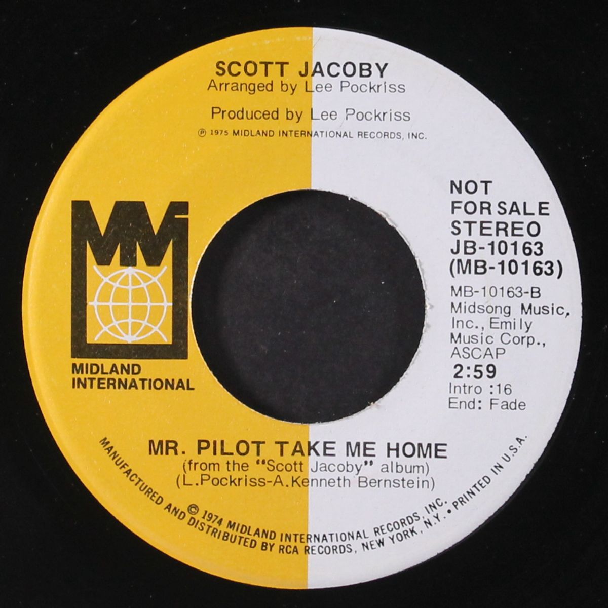 mr. pilot take me home / easy my love by SCOTT JACOBY