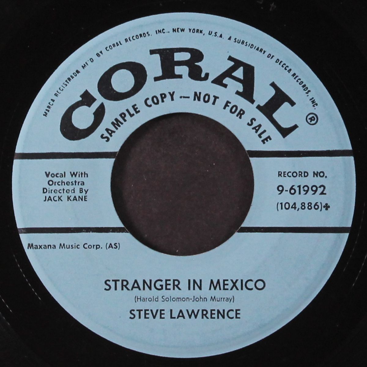 stranger in mexico / those nights at the round table by STEVE LAWRENCE