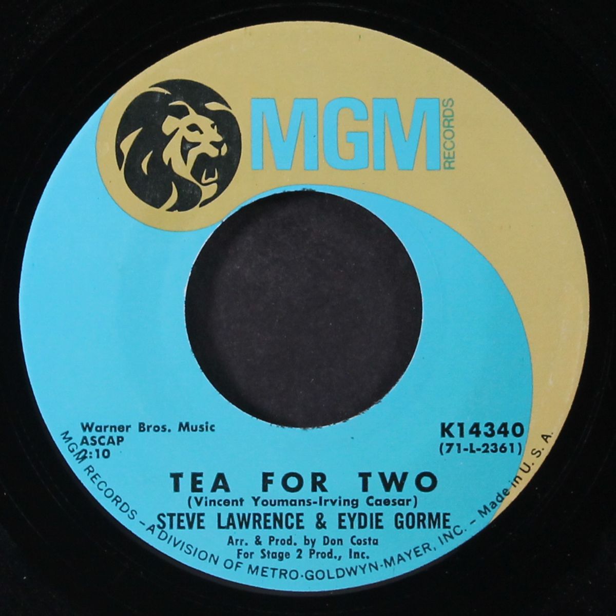 lead me on / tea for two by STEVE LAWRENCE & EYDIE GORME
