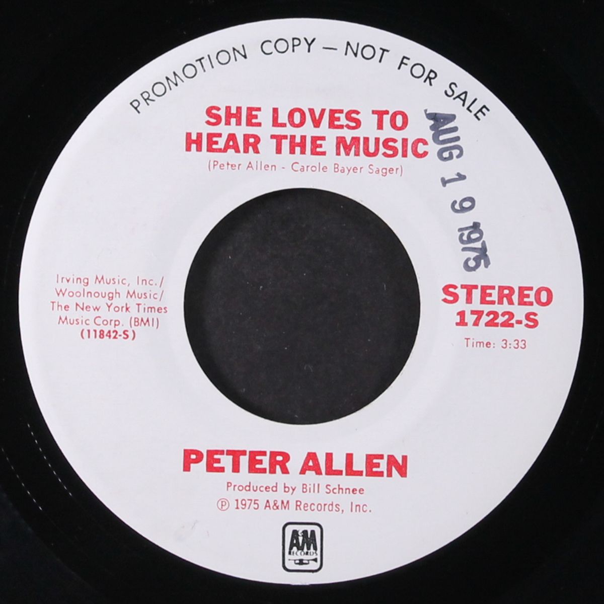 she loves to hear the music / mono by PETER ALLEN