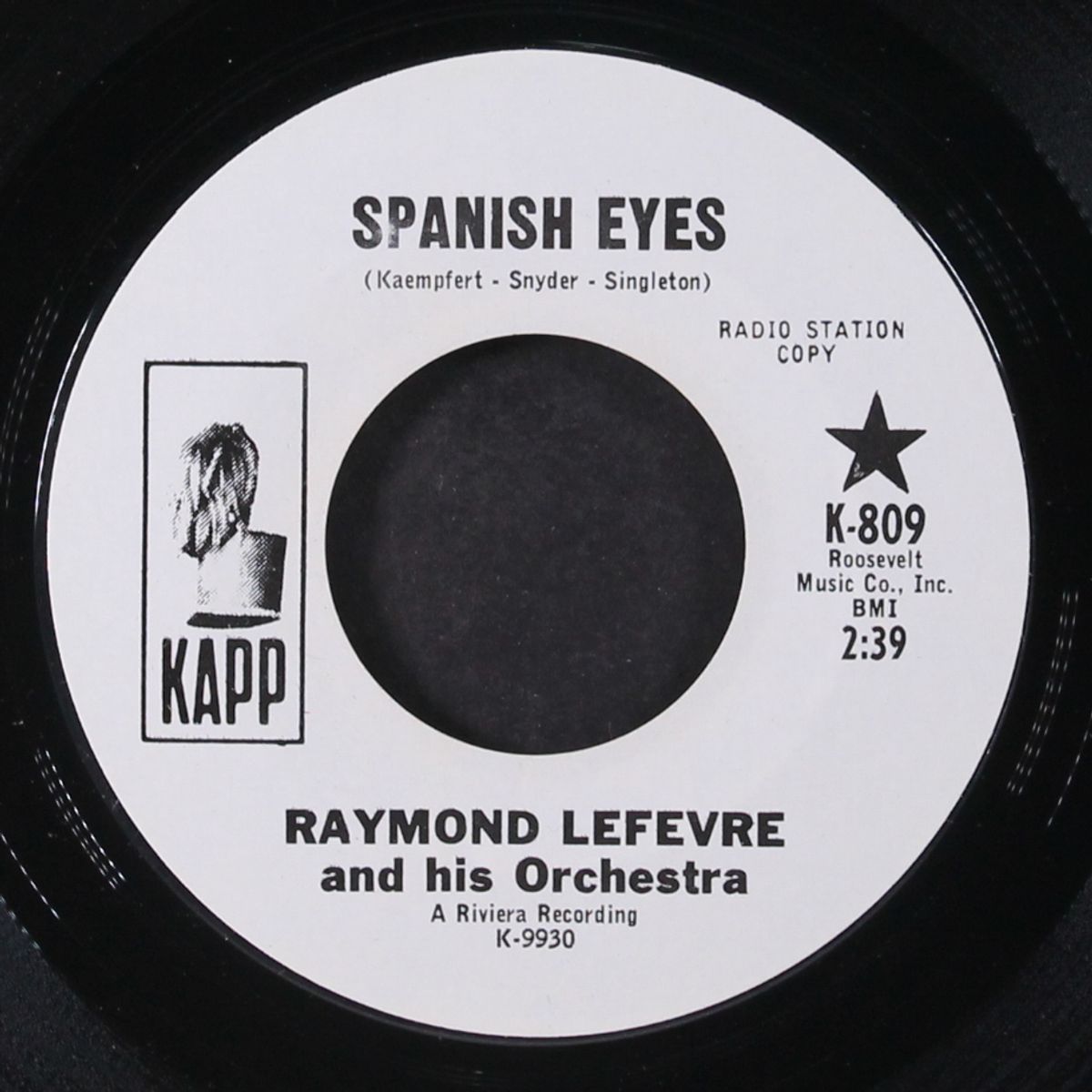 spanish eyes / stars of the way by RAYMOND LEFEVRE