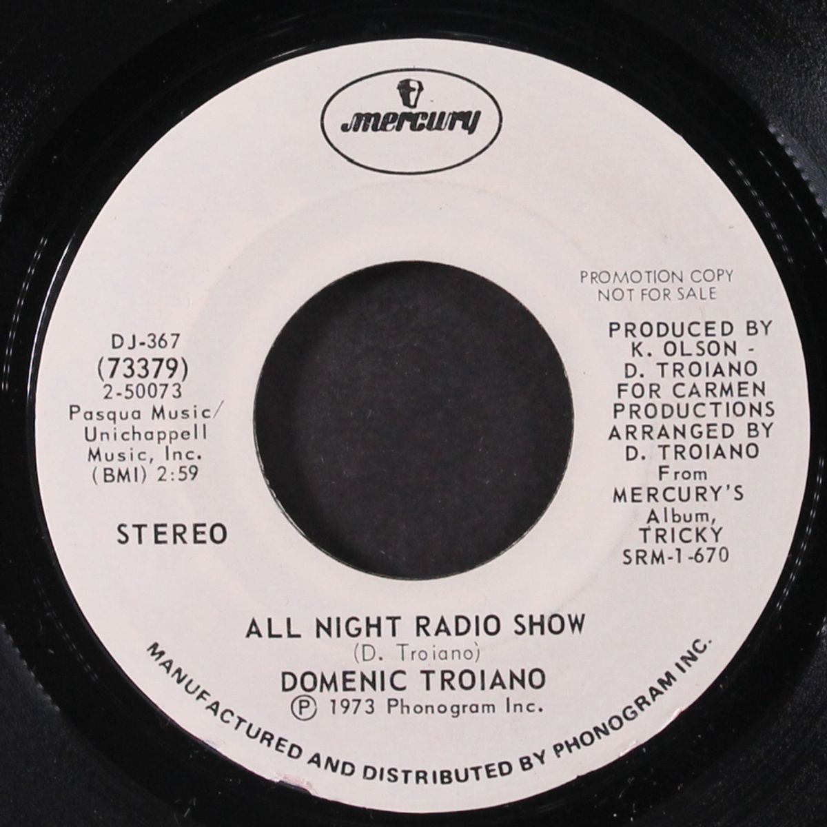 all night radio / mono by DOMENIC TROIANO