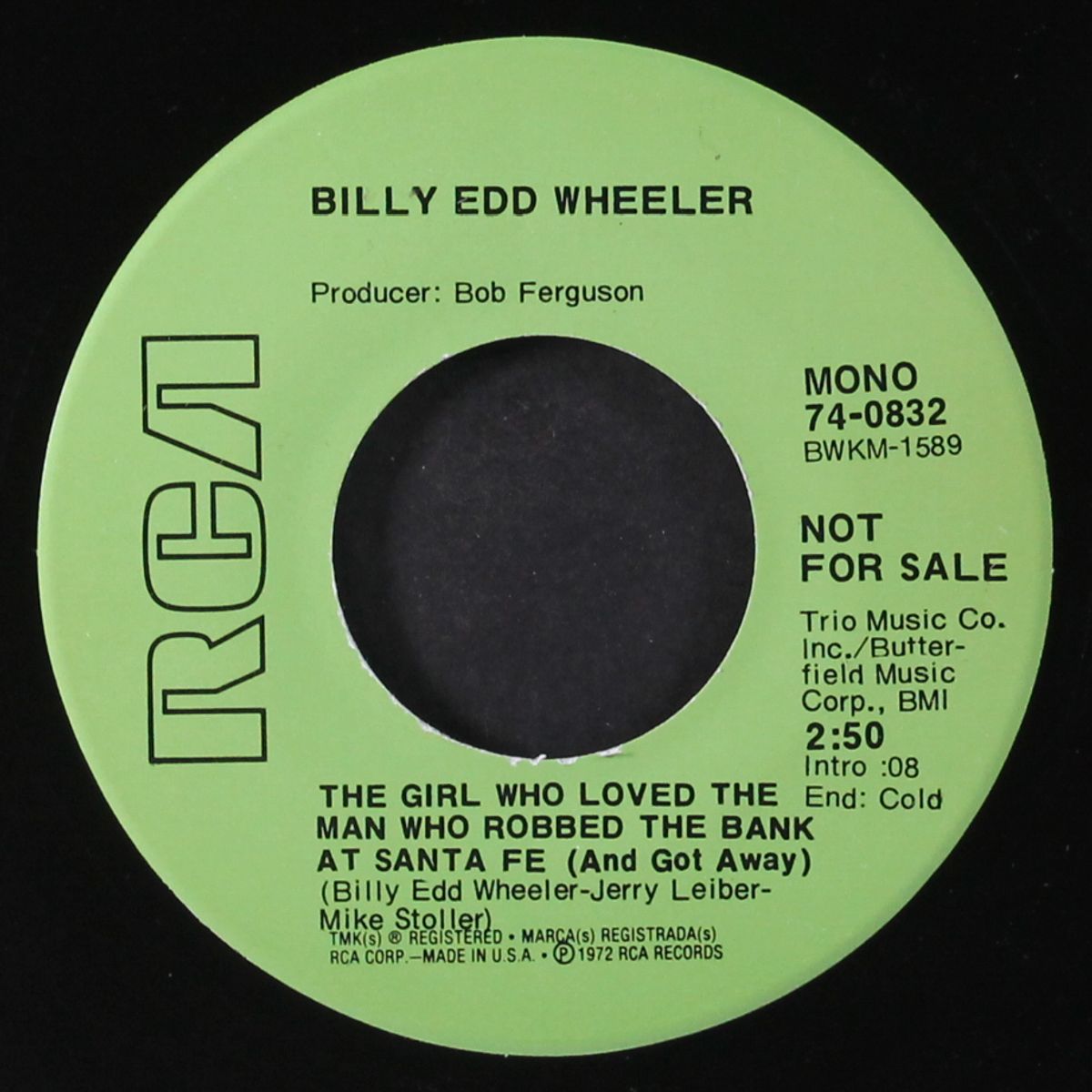 gabriel's horn / the girl who loved the man who robbed the bank at san by BILLY EDD WHEELER