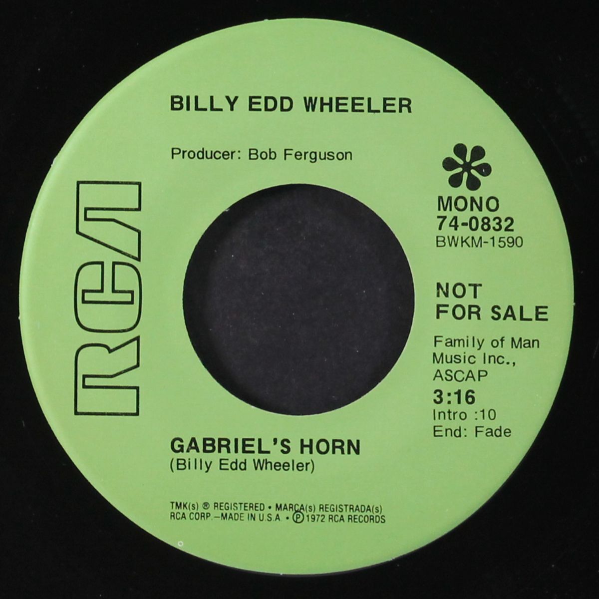 gabriel's horn / the girl who loved the man who robbed the bank at san by BILLY EDD WHEELER