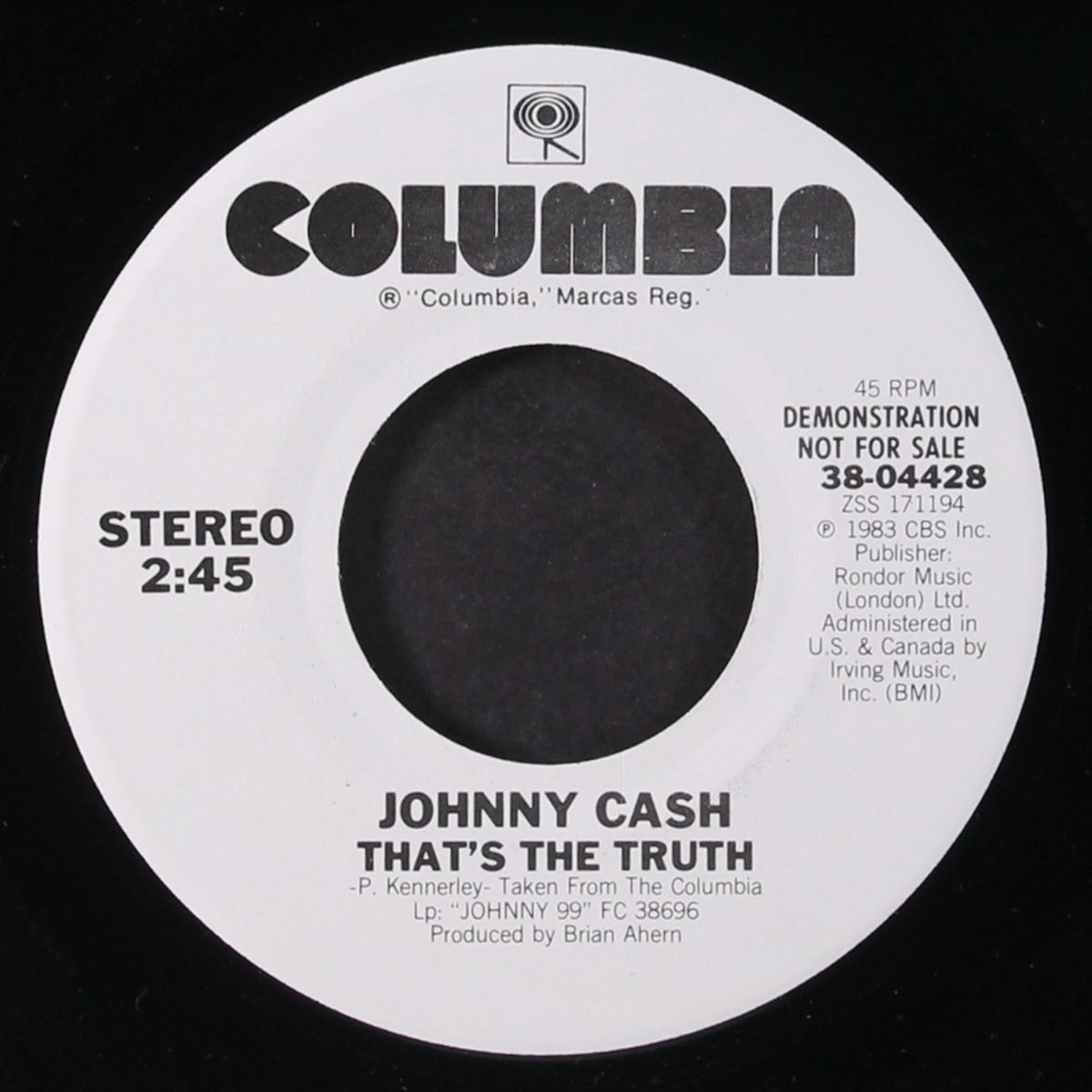 that's the truth / same by JOHNNY CASH