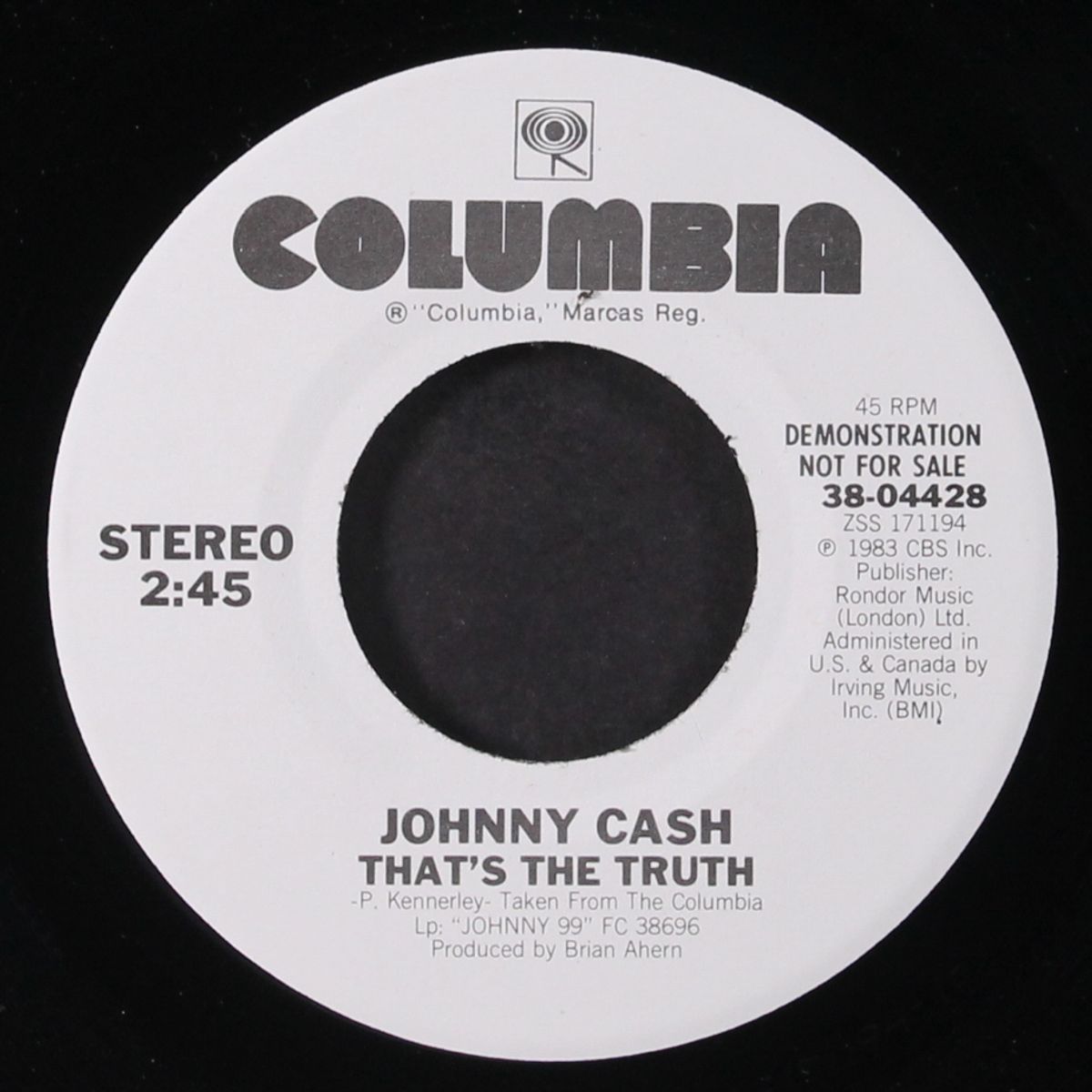 that's the truth / same by JOHNNY CASH