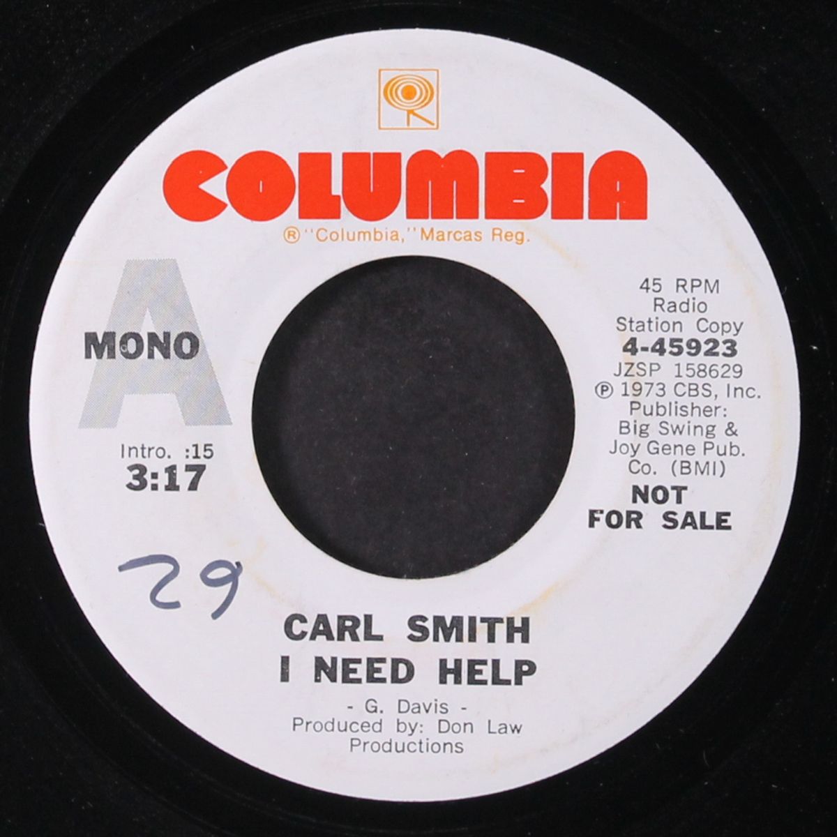 i need help / yesterday is gone by CARL SMITH