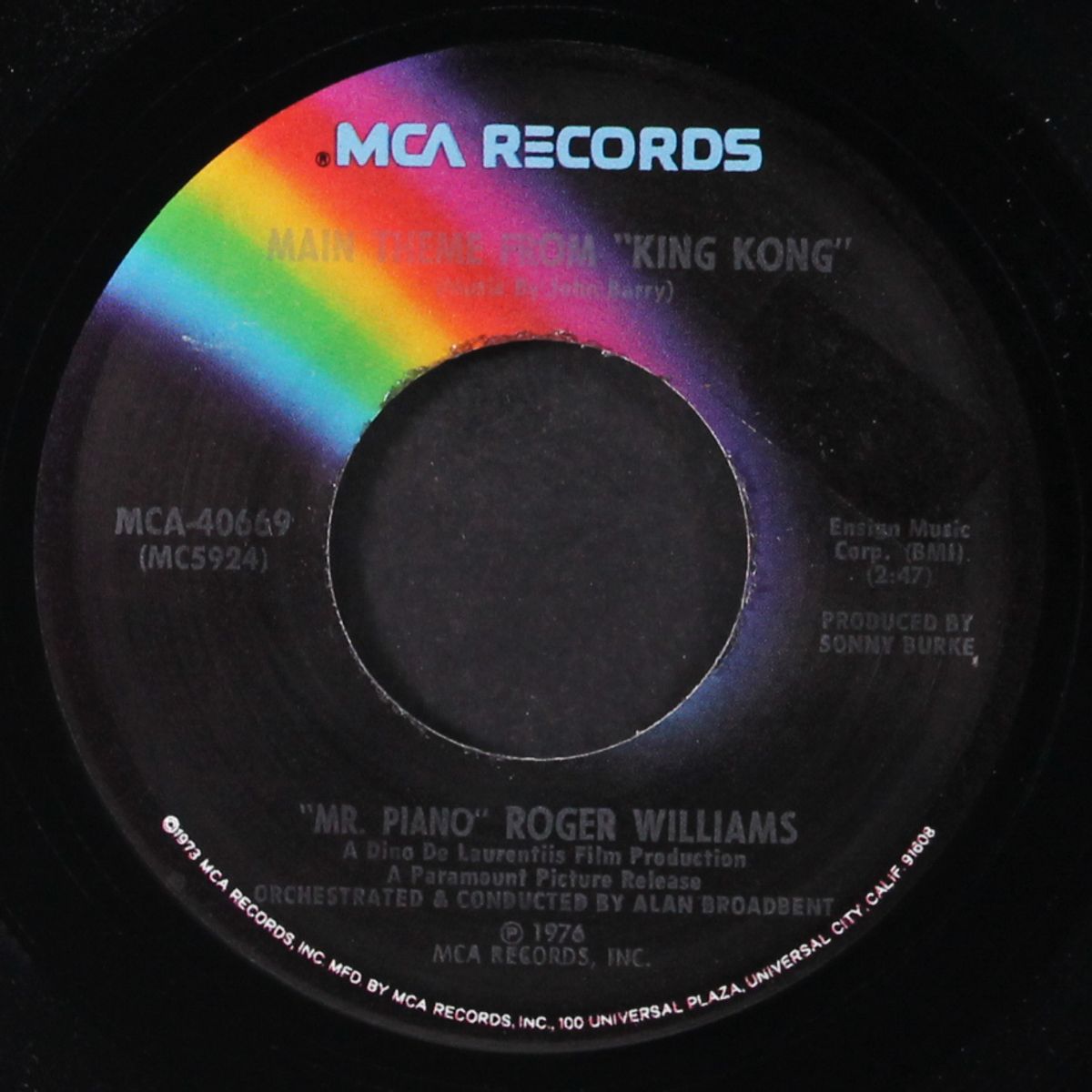 main theme from "king kong" / love song by ROGER WILLIAMS