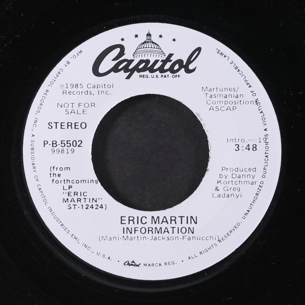 information / same by ERIC MARTIN