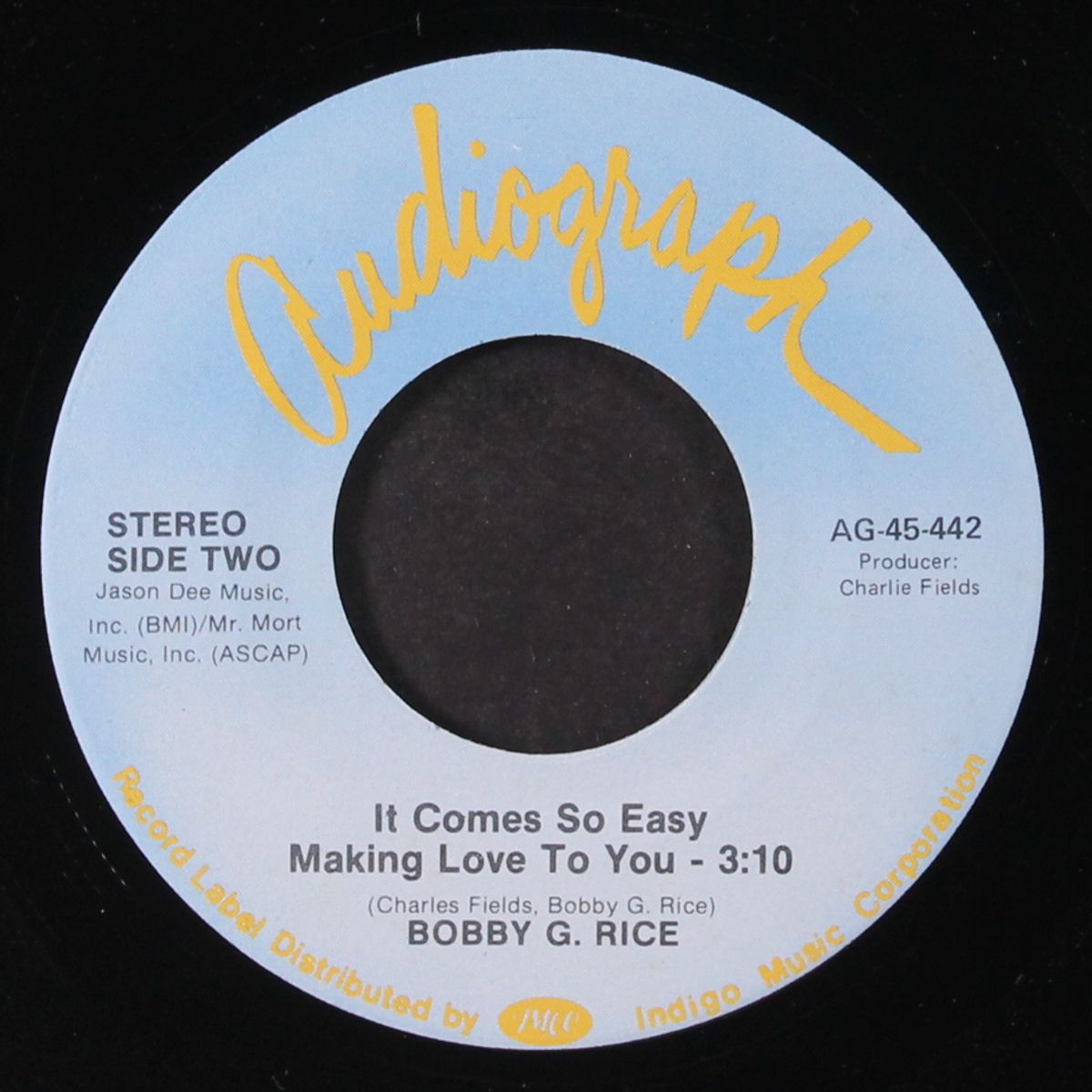 love to love / it comes so easy making love to you by BOBBY G. RICE