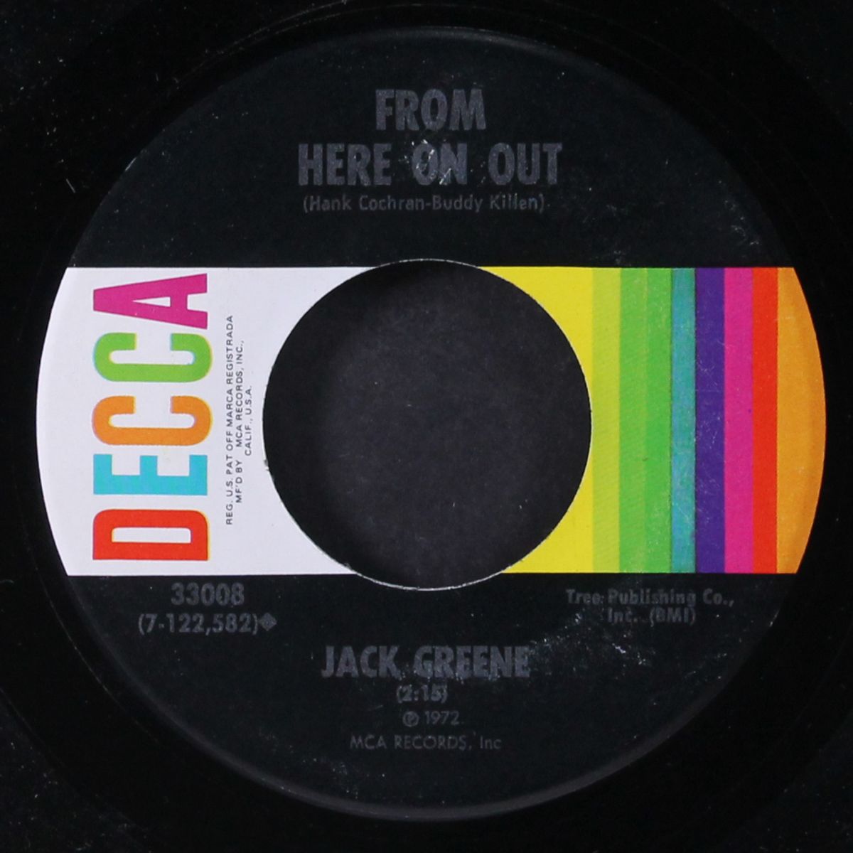 from here on out / satisfaction by JACK GREENE