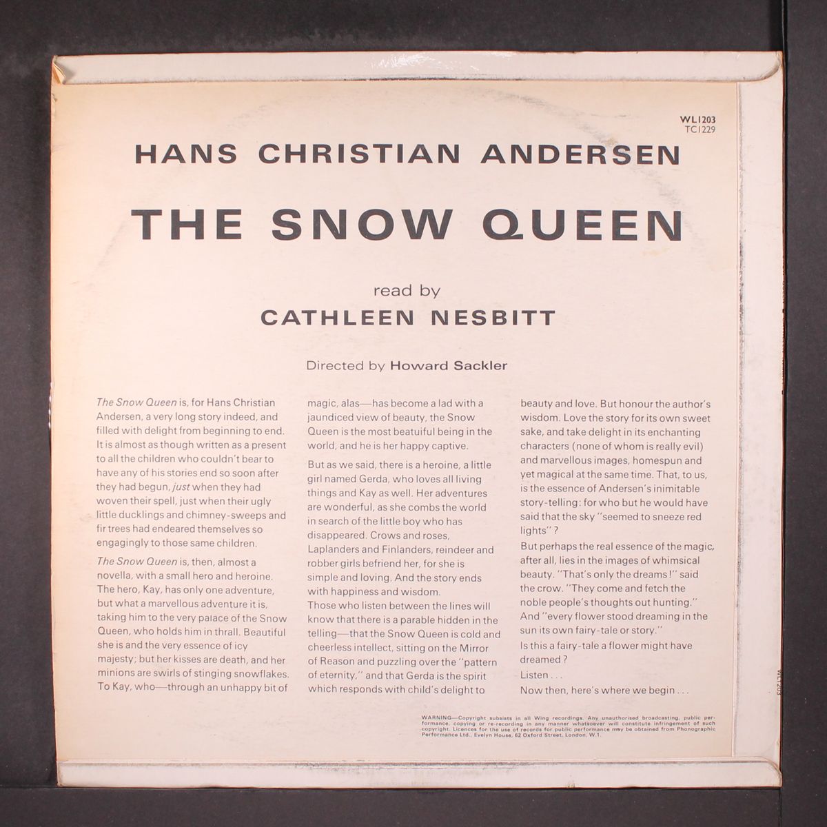 the snow queen by CATHLEEN NESBITT