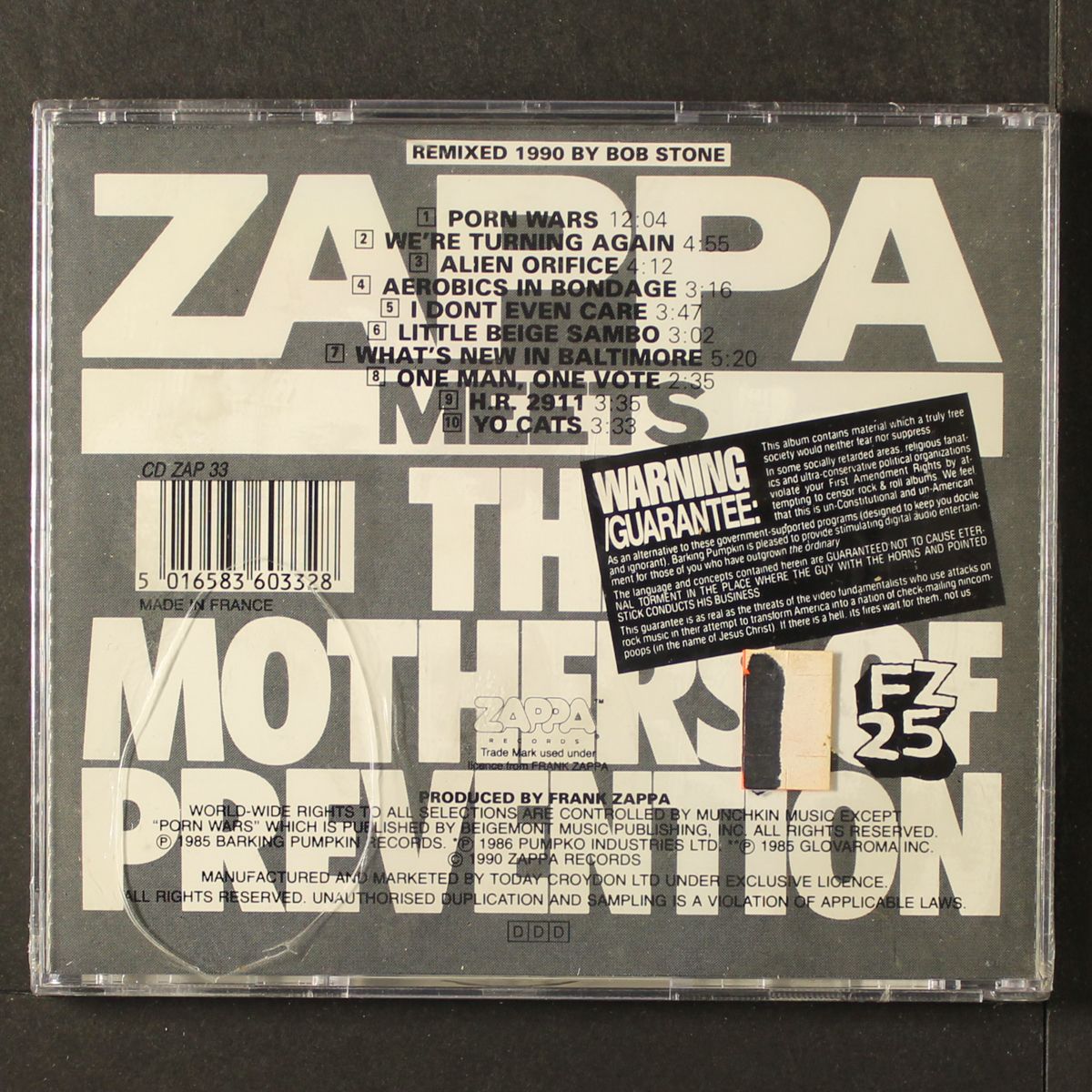 meets the mothers of prevention by FRANK ZAPPA