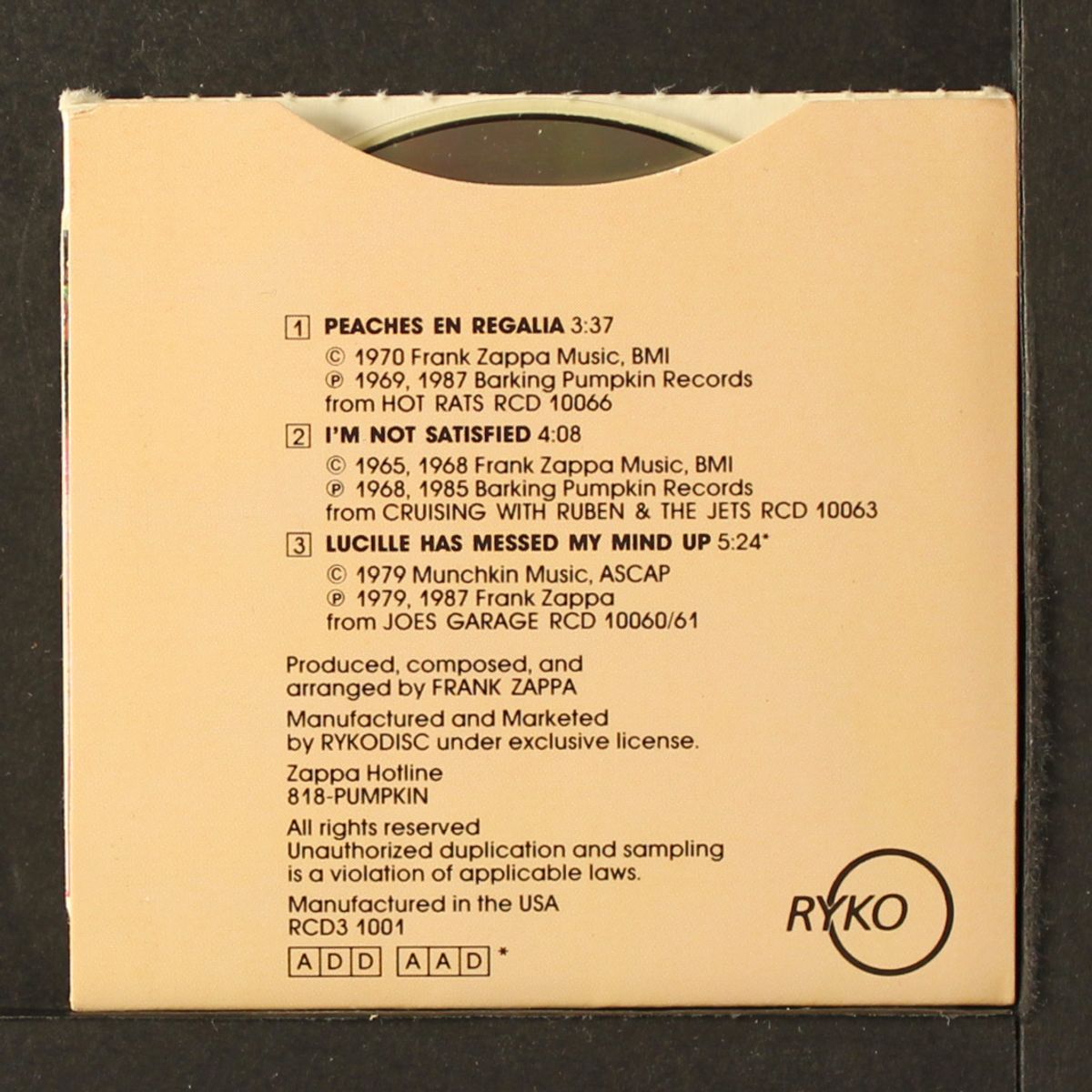 peaches in regalia by FRANK ZAPPA