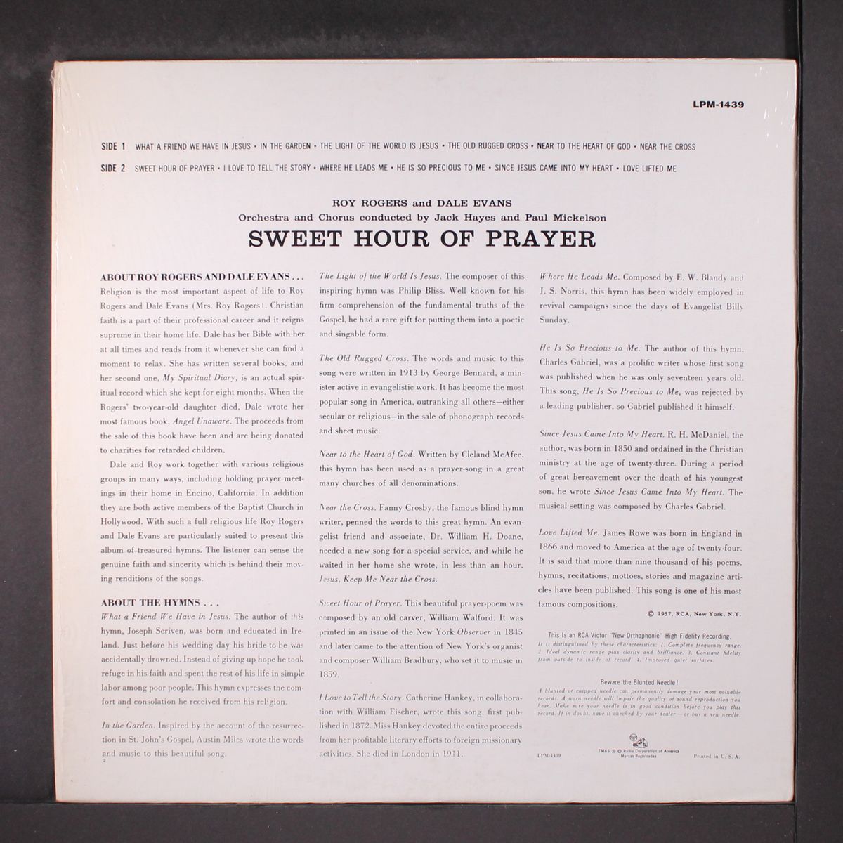 sweet hour of prayer by ROY ROGERS & DALE EVANS