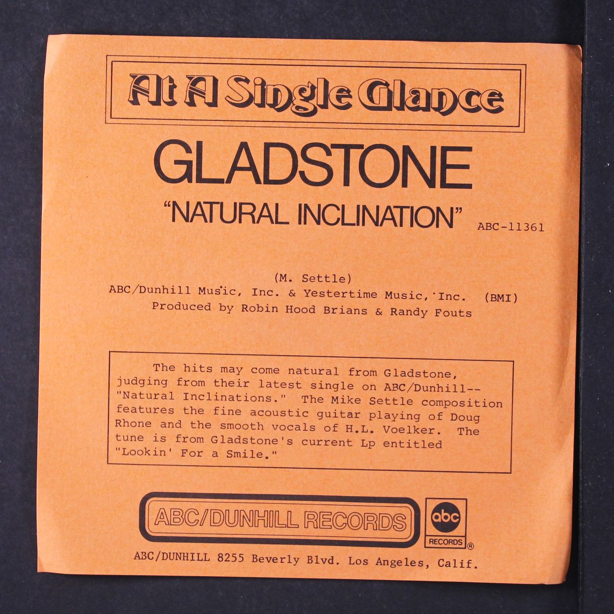 natural inclination / mono by GLADSTONE
