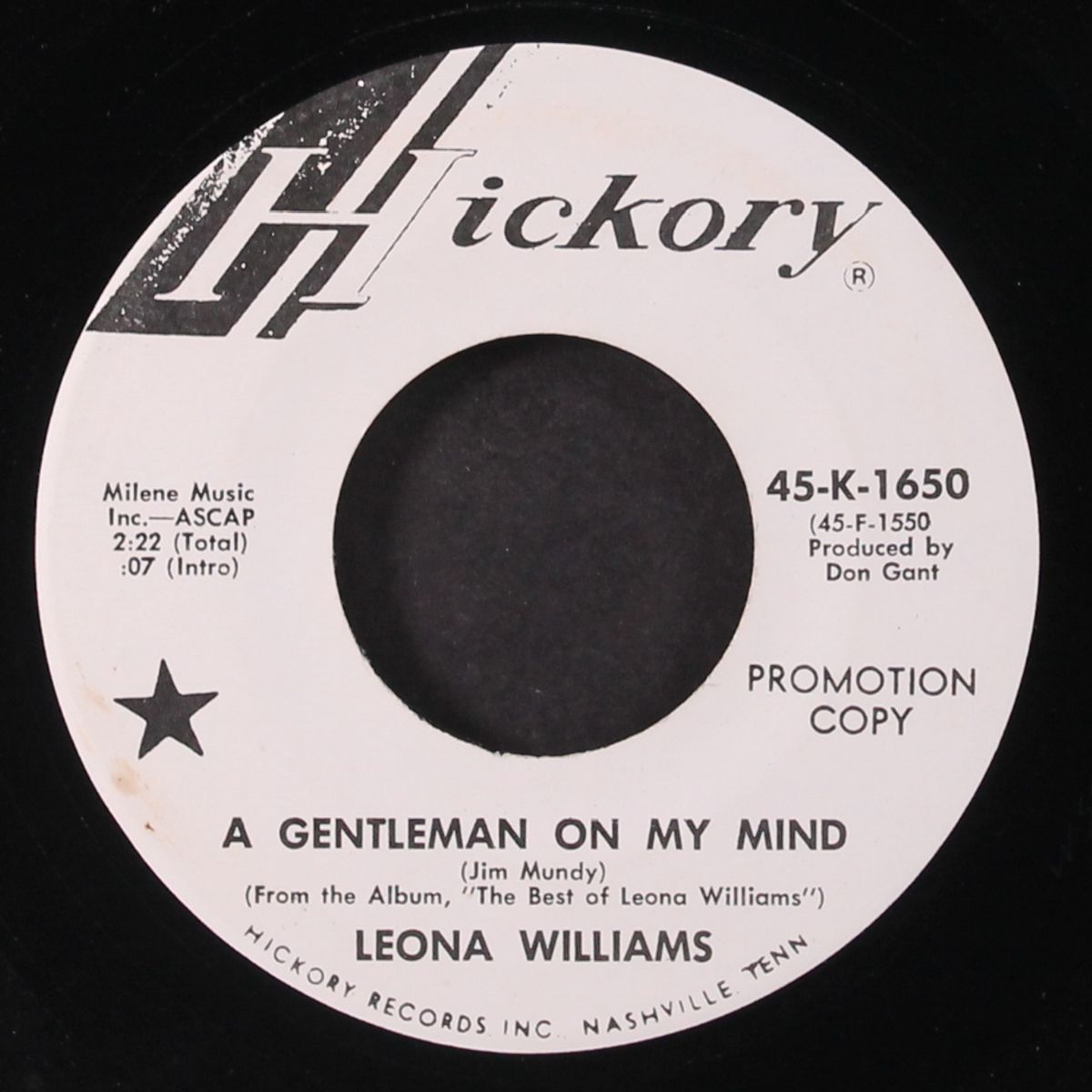 a gentleman on my mind / out of hand by LEONA WILLIAMS