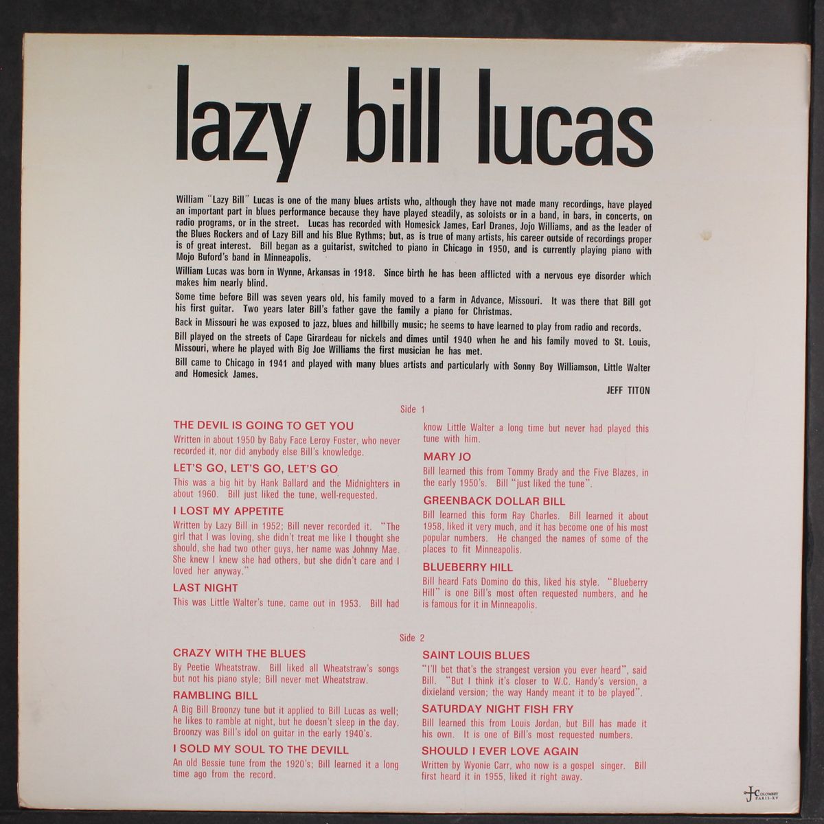 lazy bill by LAZY BILL LUCAS