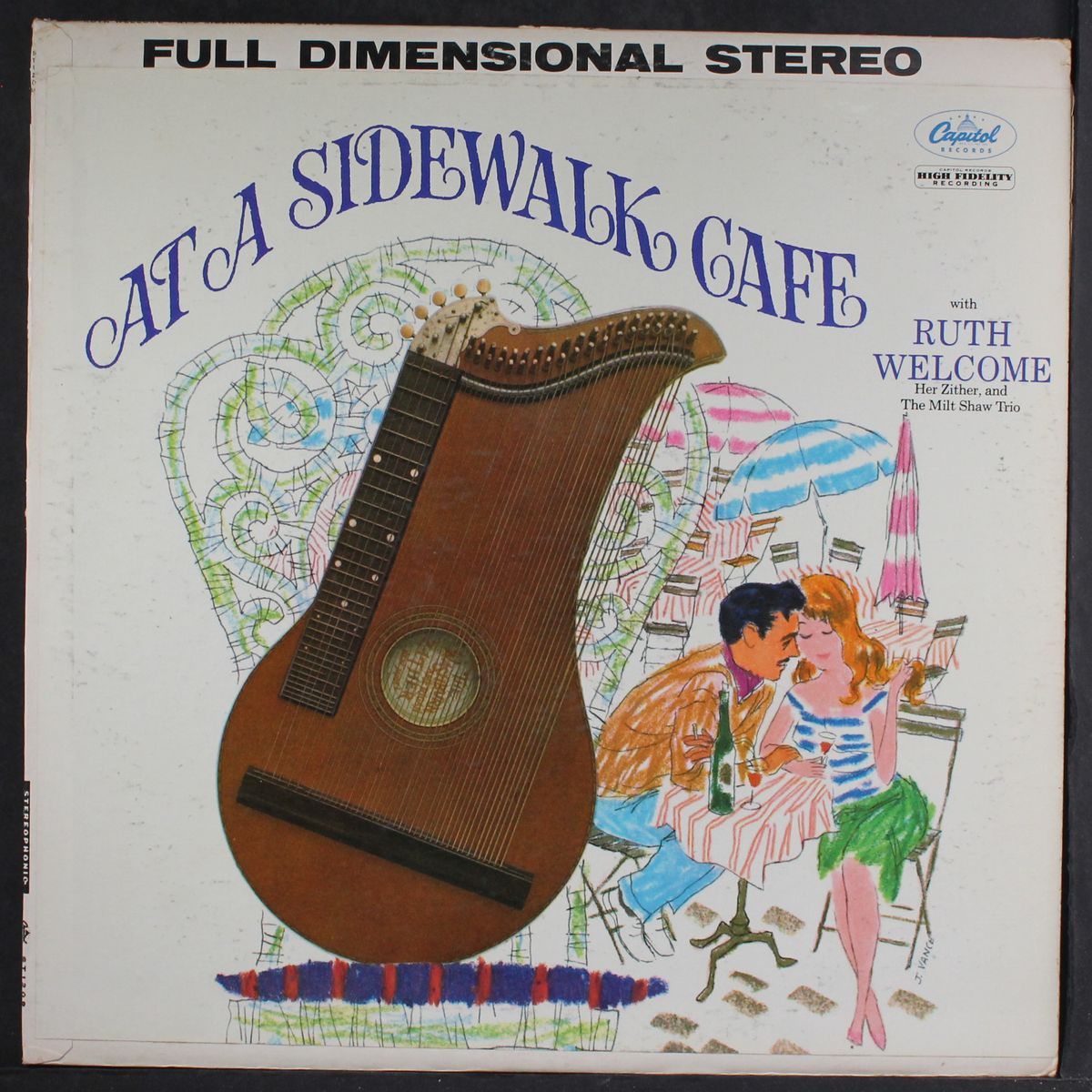 at a sidewalk cafe by RUTH WELCOME