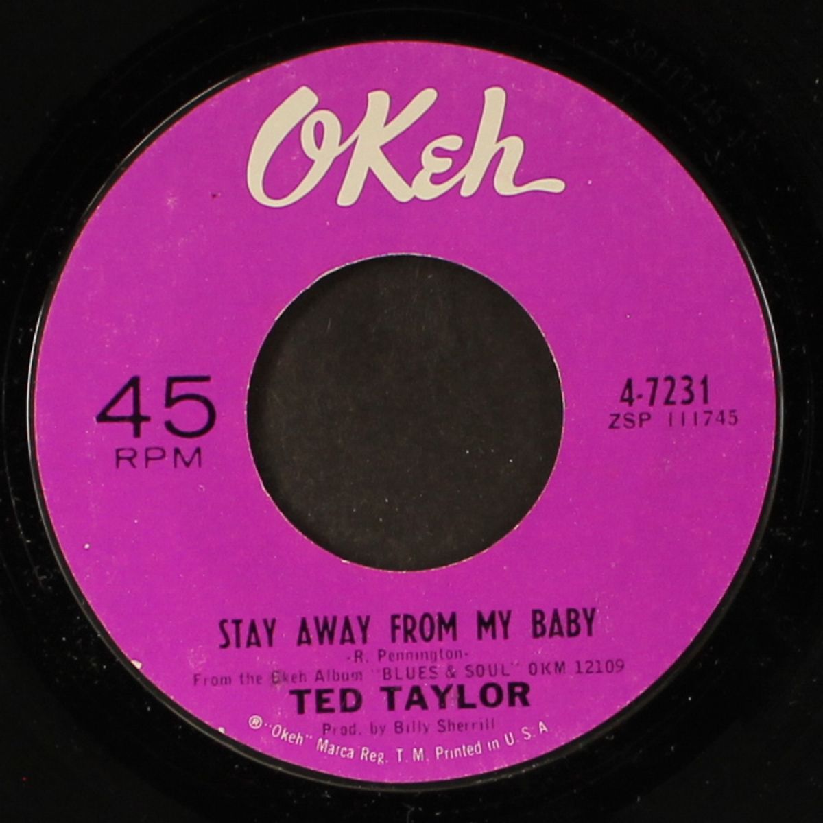 stay away from my baby / walking out of your life by TED TAYLOR