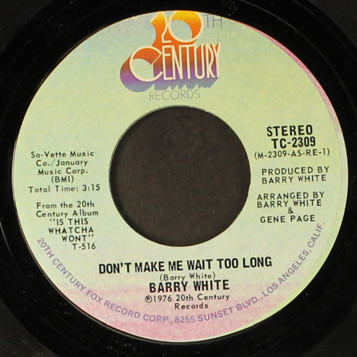 don't make me wait too long / can't you see it's only you i want by BARRY WHITE