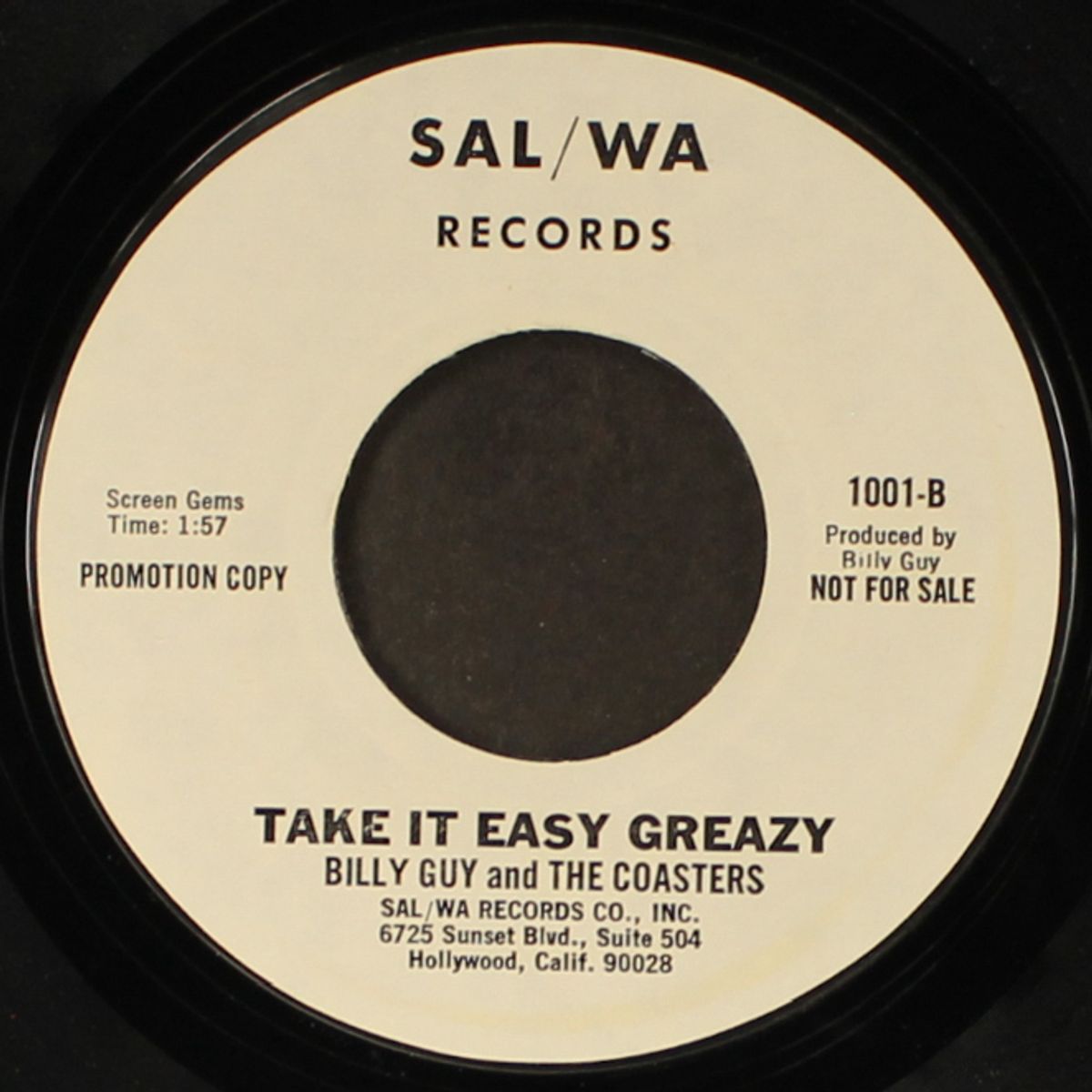 take it easy greazy / you move me by BILLY GUY & COASTERS