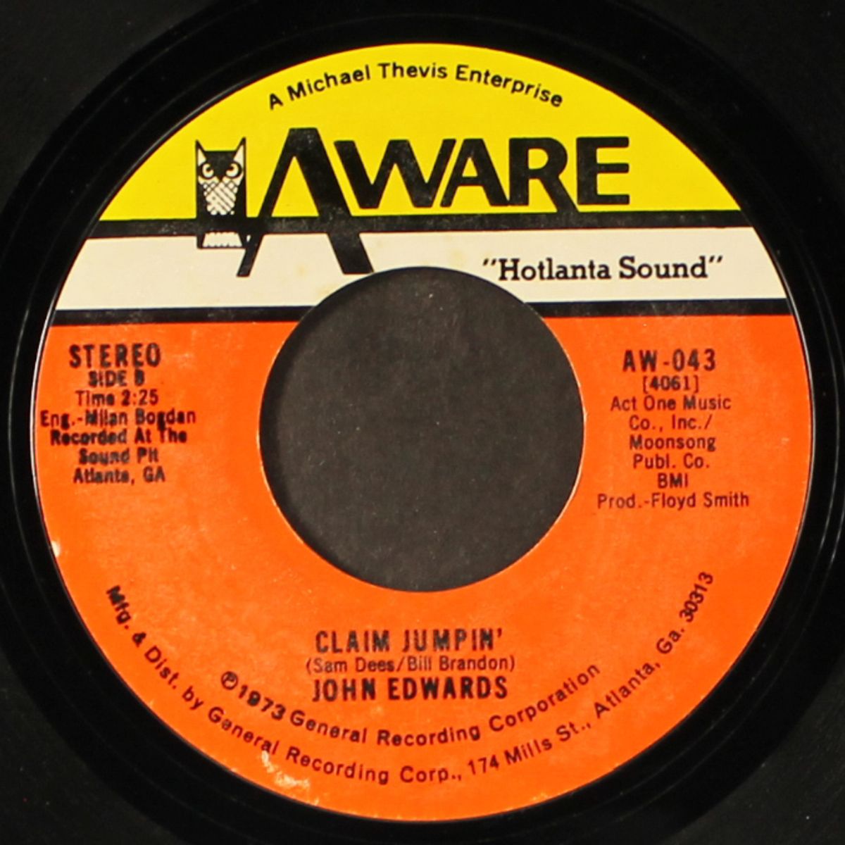 careful man / claim jumpin' by JOHN EDWARDS