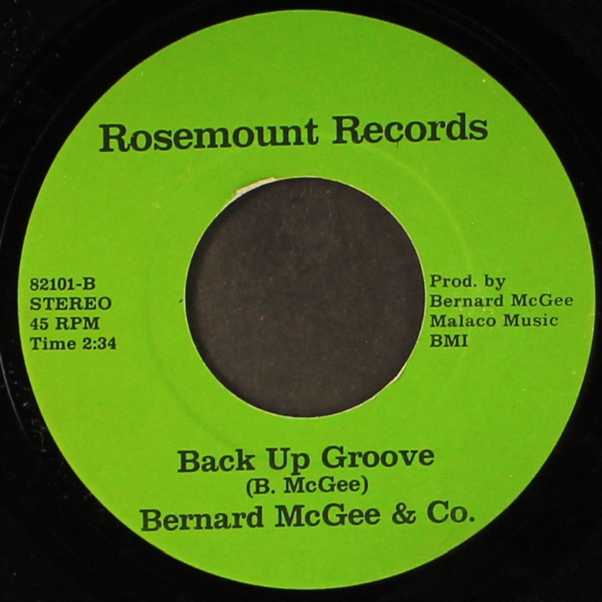 back up groove / california breeze by BERNARD MCGEE & CO.