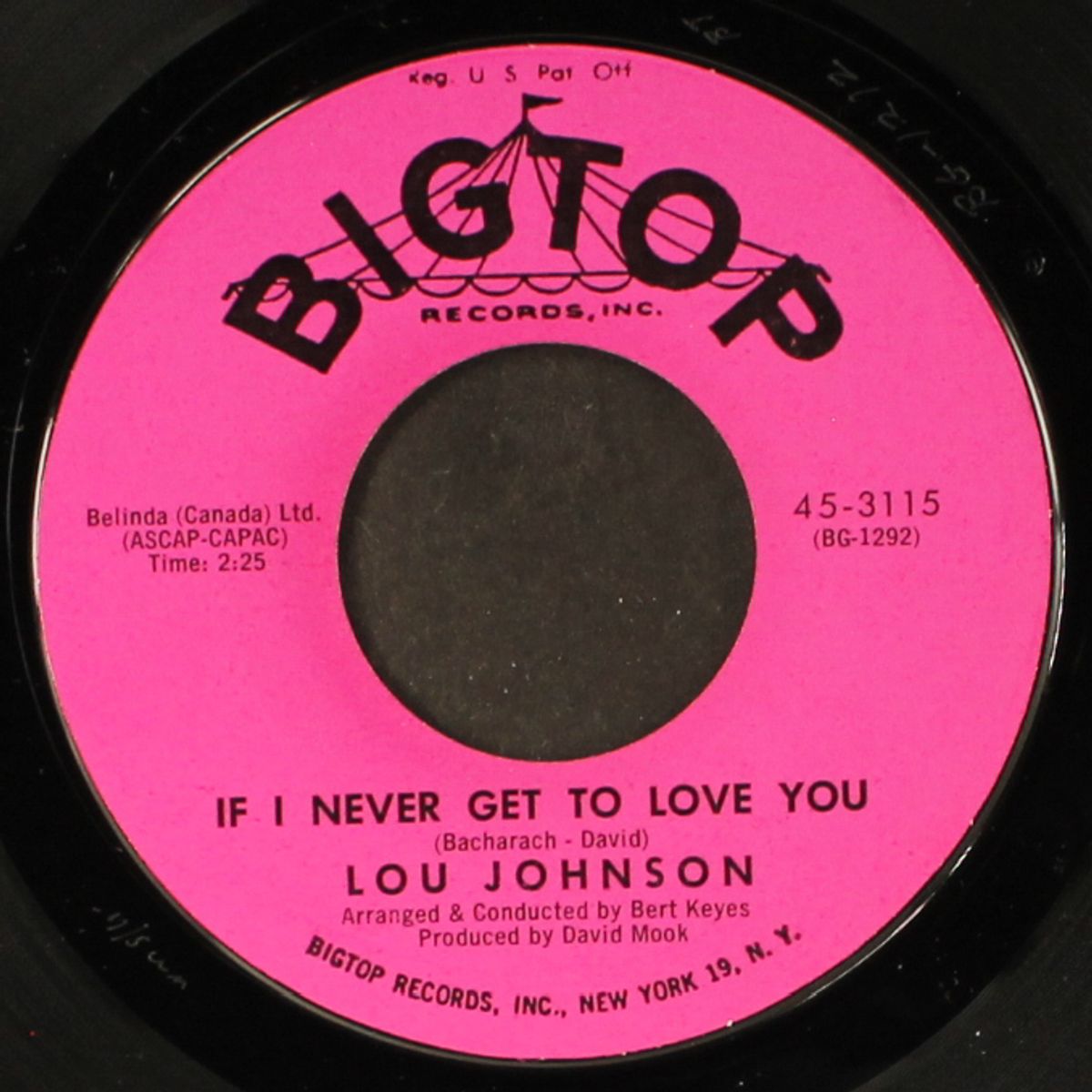 thank you anyway (mr. d.j.) / if i never get to love you by LOU JOHNSON