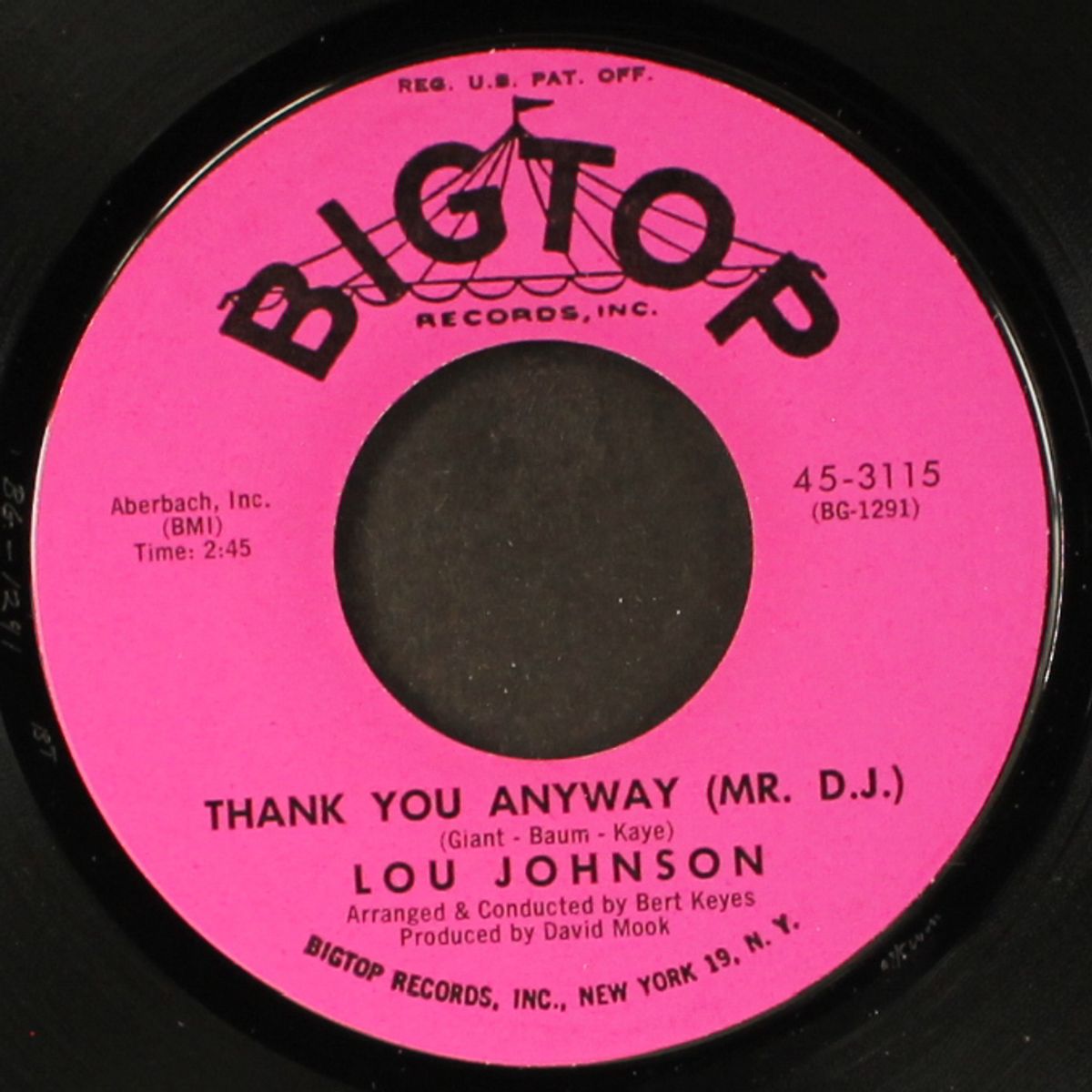thank you anyway (mr. d.j.) / if i never get to love you by LOU JOHNSON