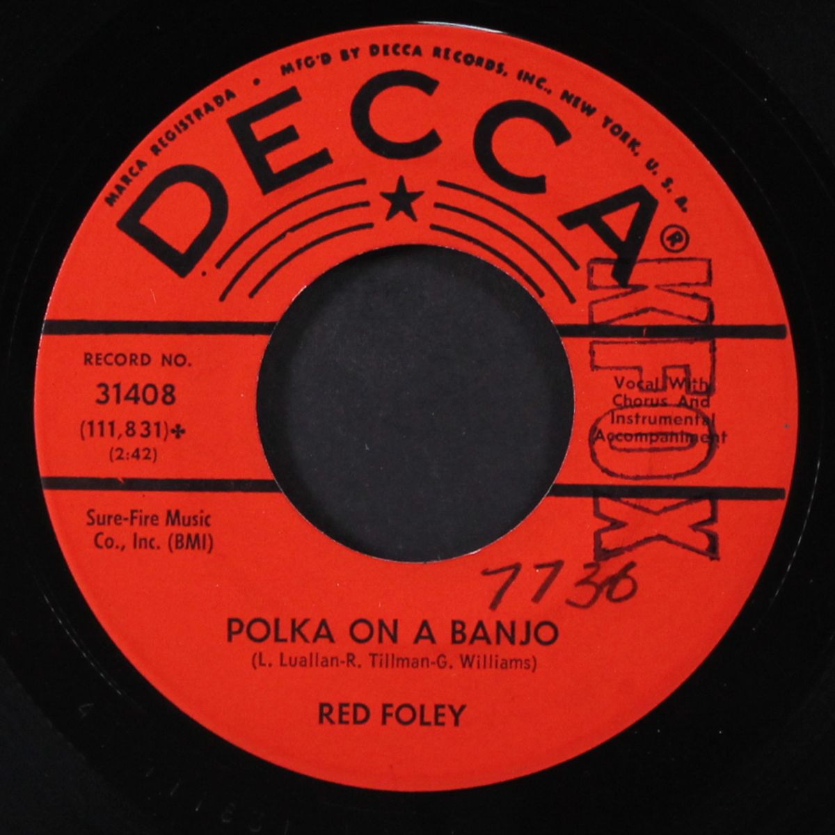 mountain boy / polka on a banjo by RED FOLEY