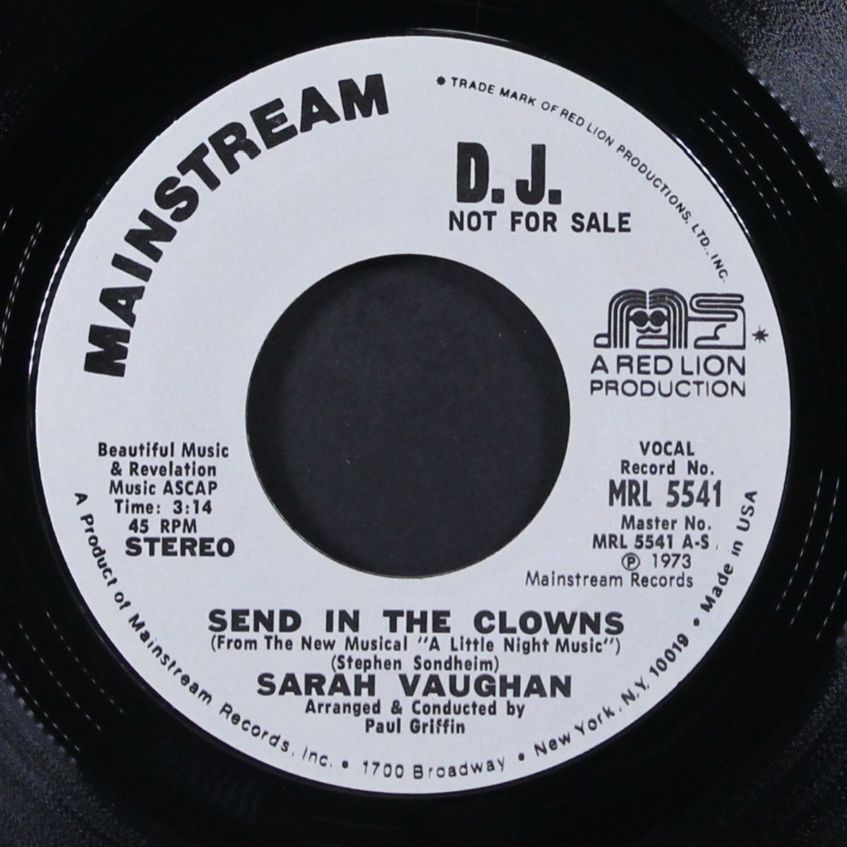 send in the clowns / same by SARAH VAUGHAN