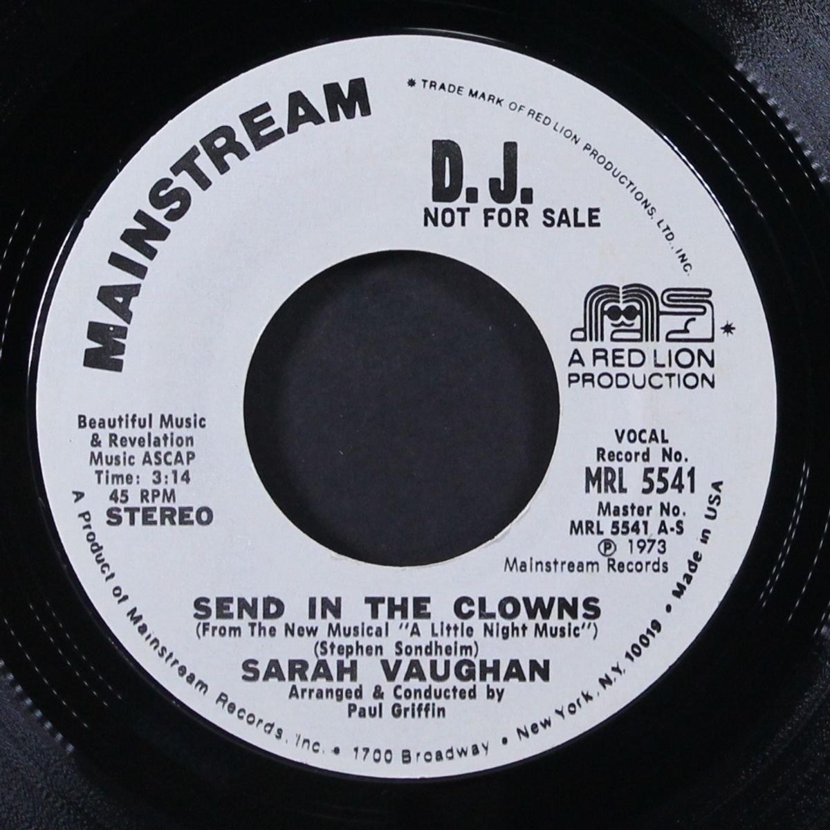 send in the clowns / same by SARAH VAUGHAN