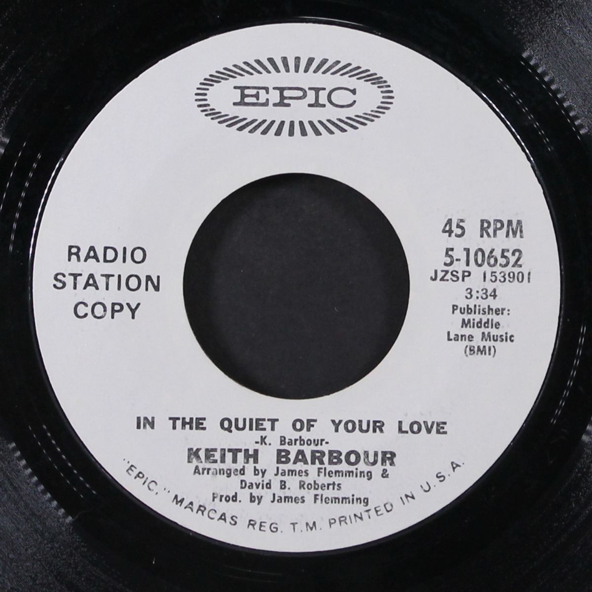 my god and i / in the quiet of your love by KEITH BARBOUR