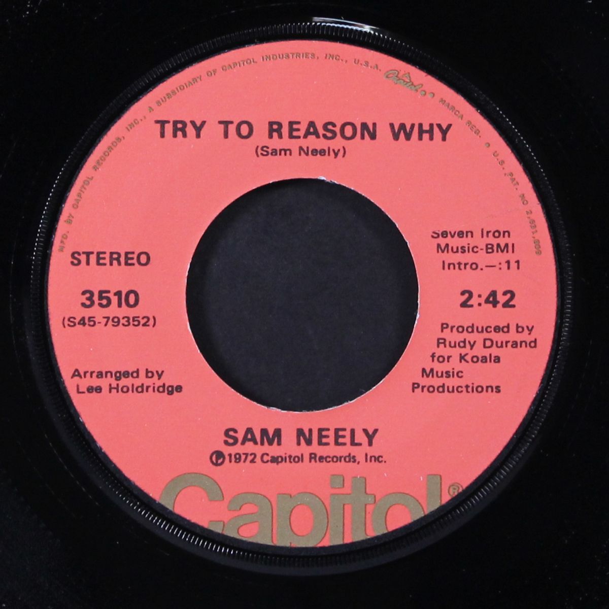 rosalie / try to reason why by SAM NEELY