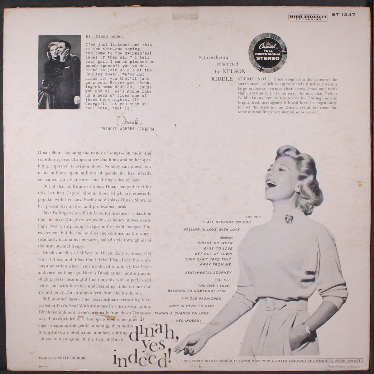dinah, yes indeed! by DINAH SHORE