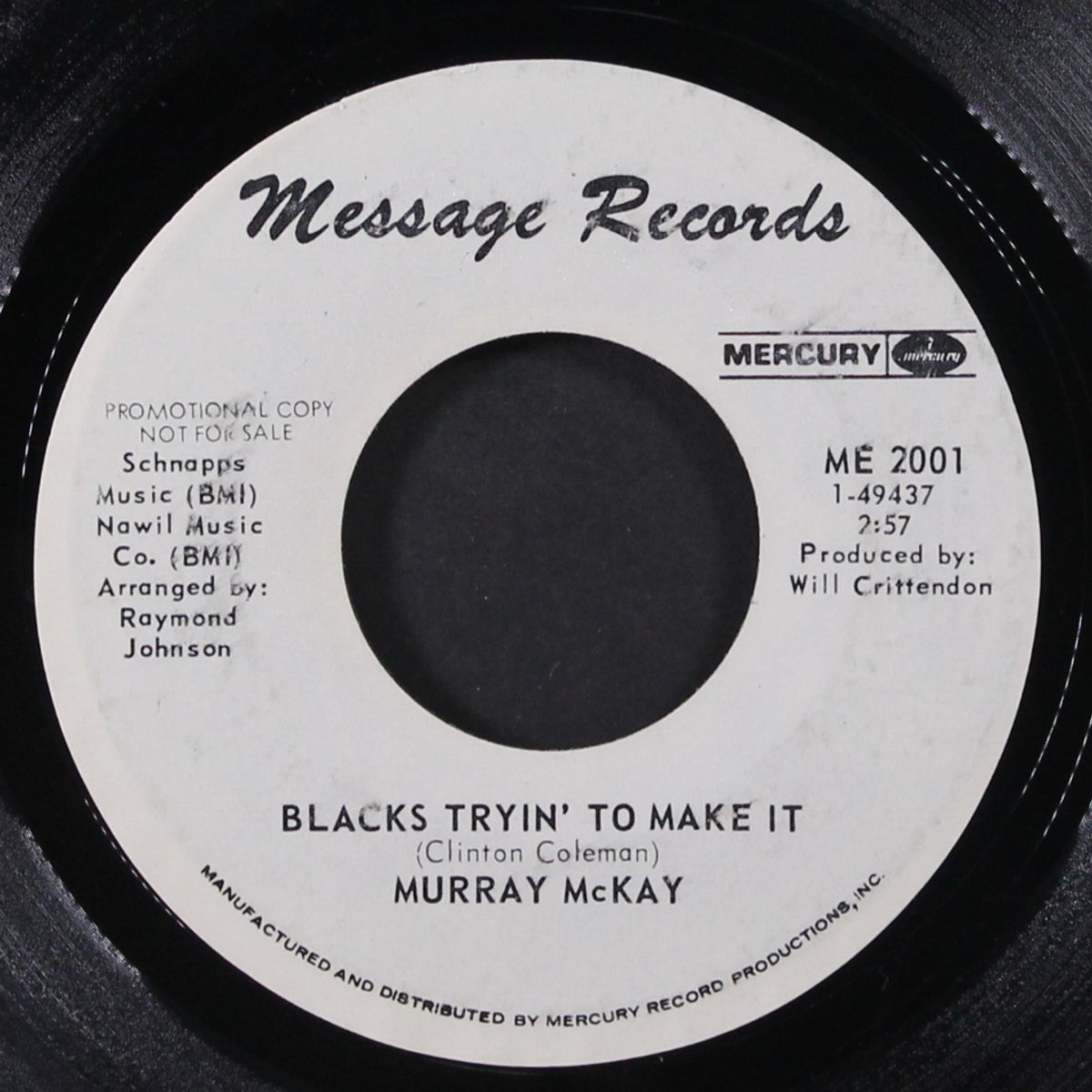 don't let the pusher push you / blacks tryin' to make it by MURRAY MCKAY