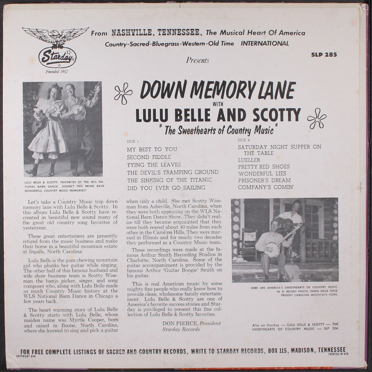 down memory lane by LULU BELLE & SCOTTY