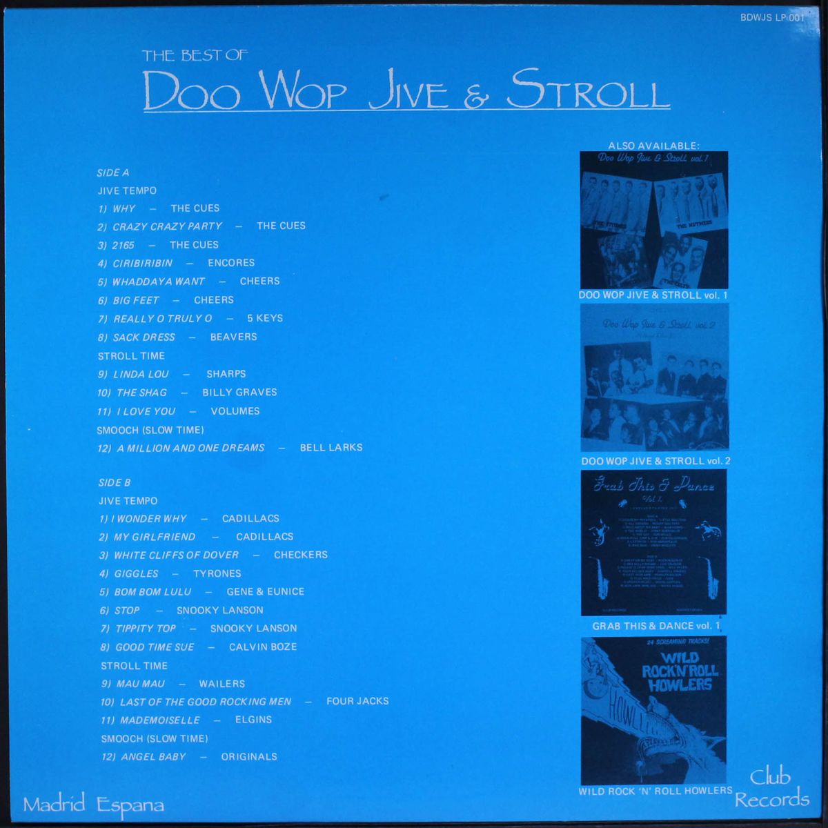 the best of doo wop jive & stroll by VARIOUS