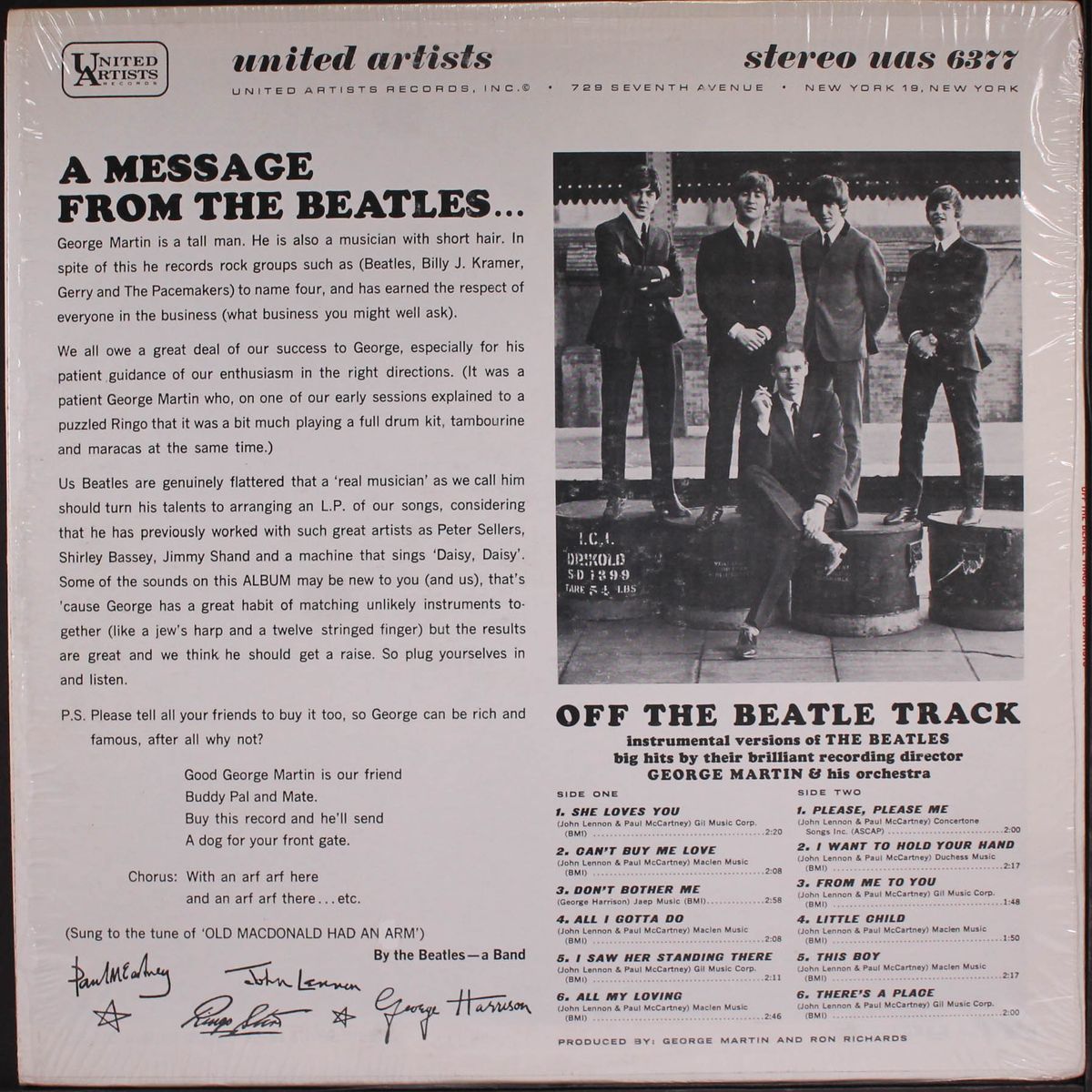 off the beatle track by GEORGE MARTIN