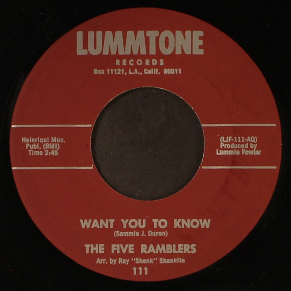 want you to know / slide, slide, slide by FIVE RAMBLERS