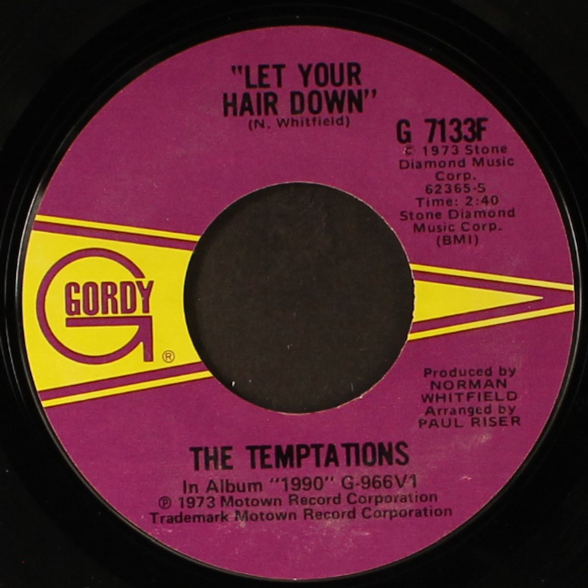let your hair down / ain't no justice by TEMPTATIONS