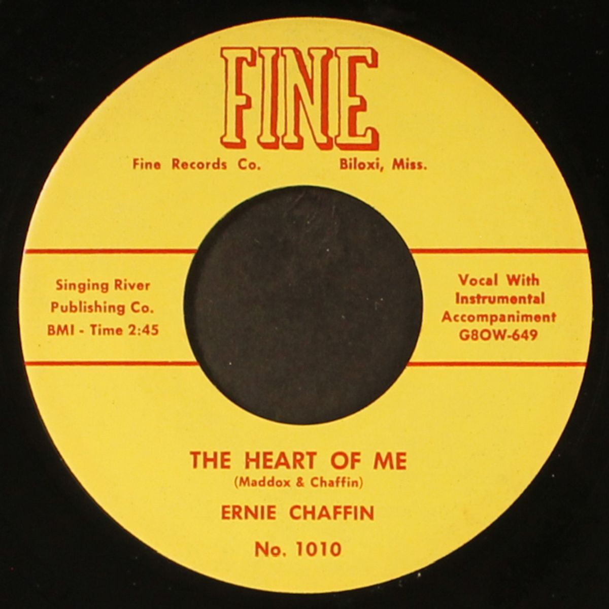 the stop look & listen song / the heart of me by ERNIE CHAFFIN